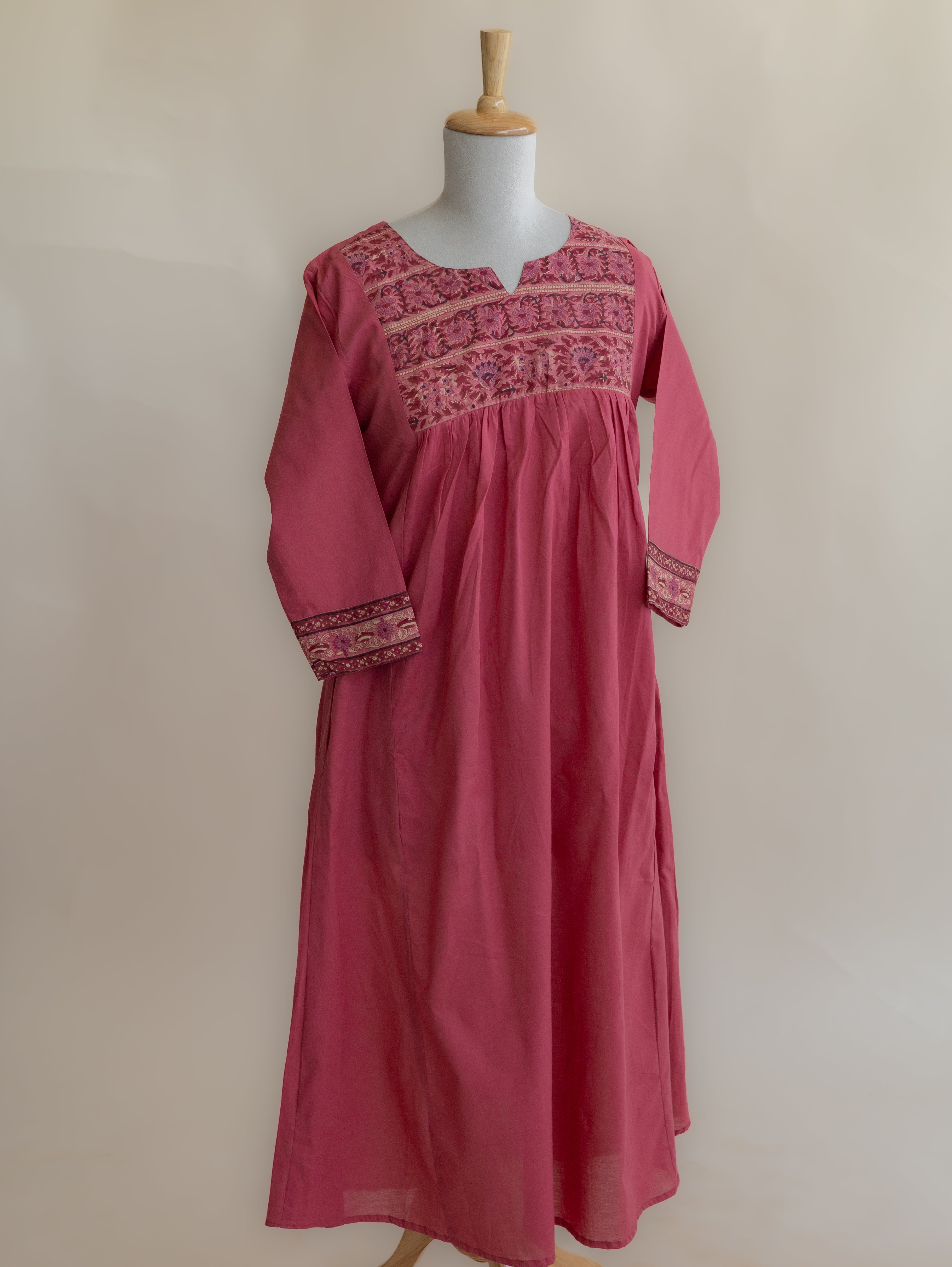 Shahza Cotton Plain A-Line Kurta