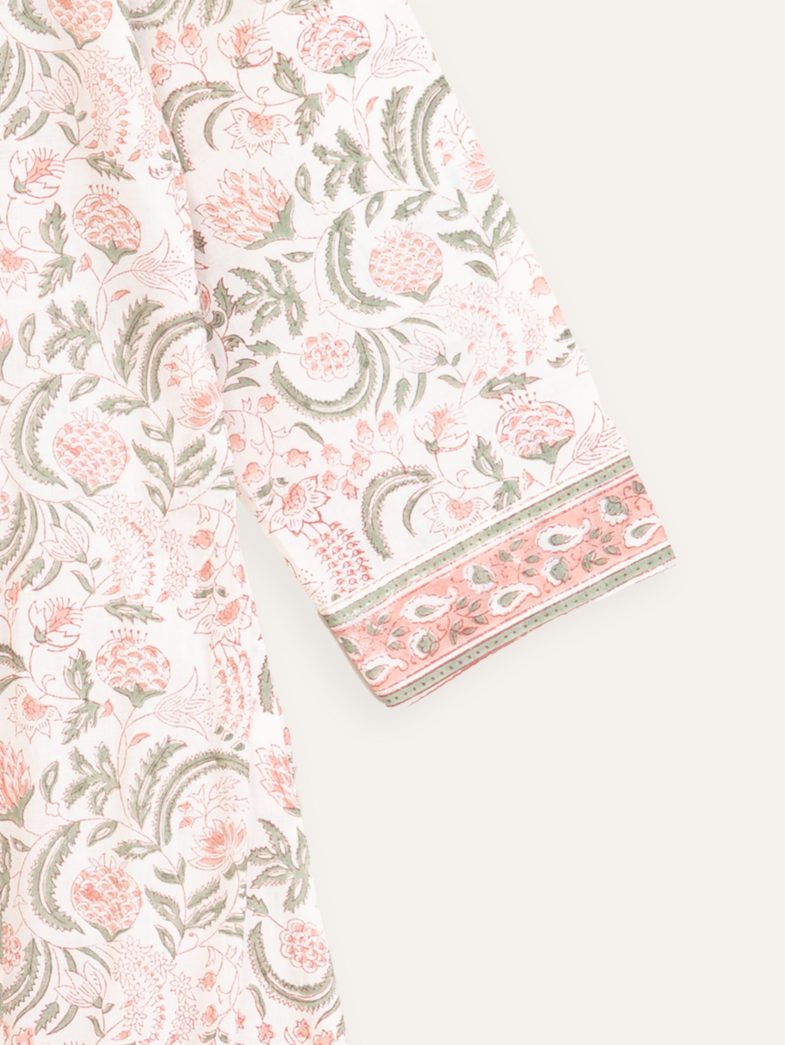 Saiba Cotton Block Printed A-Line Kurta