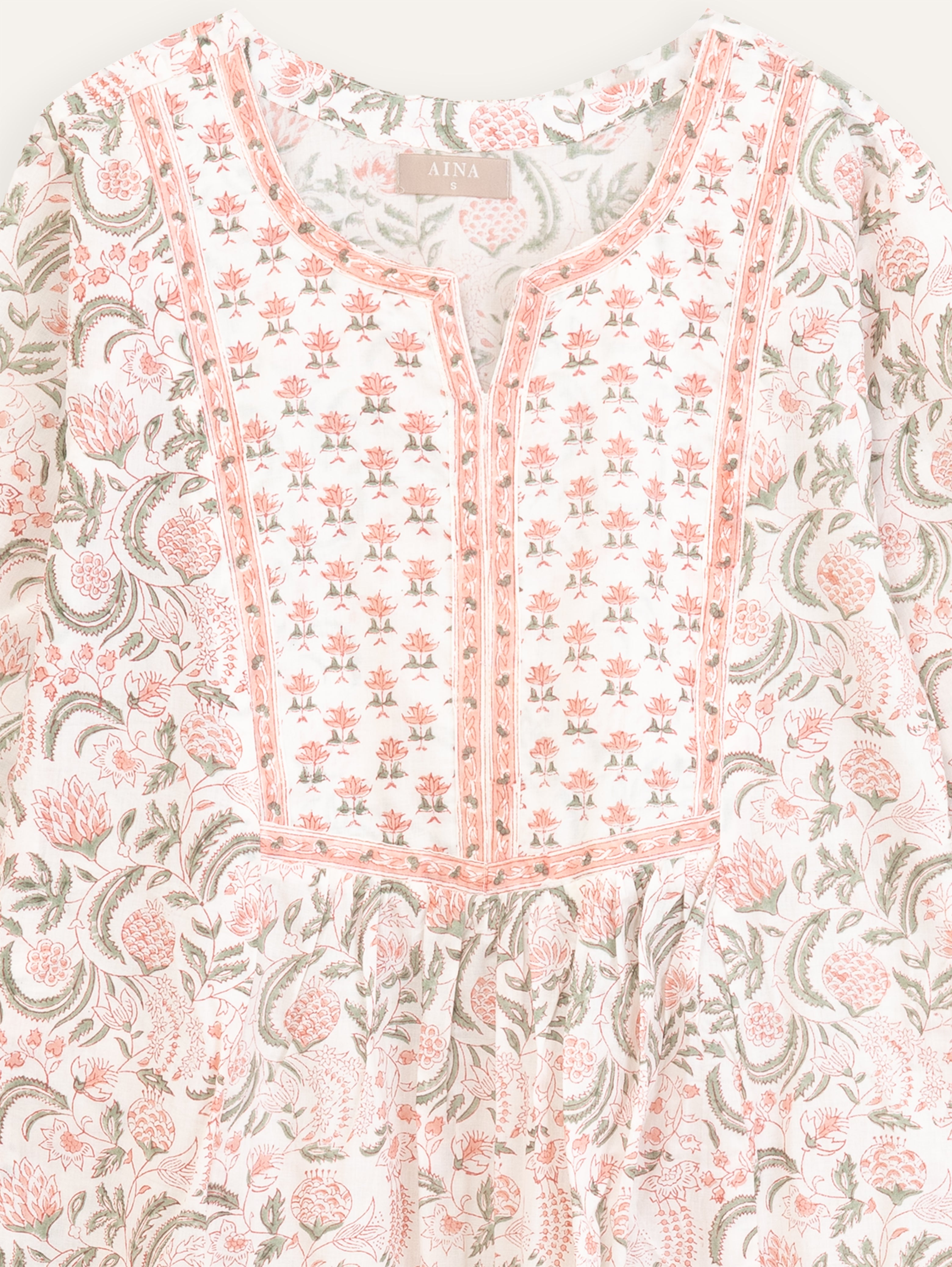 Saiba Cotton Block Printed A-Line Kurta