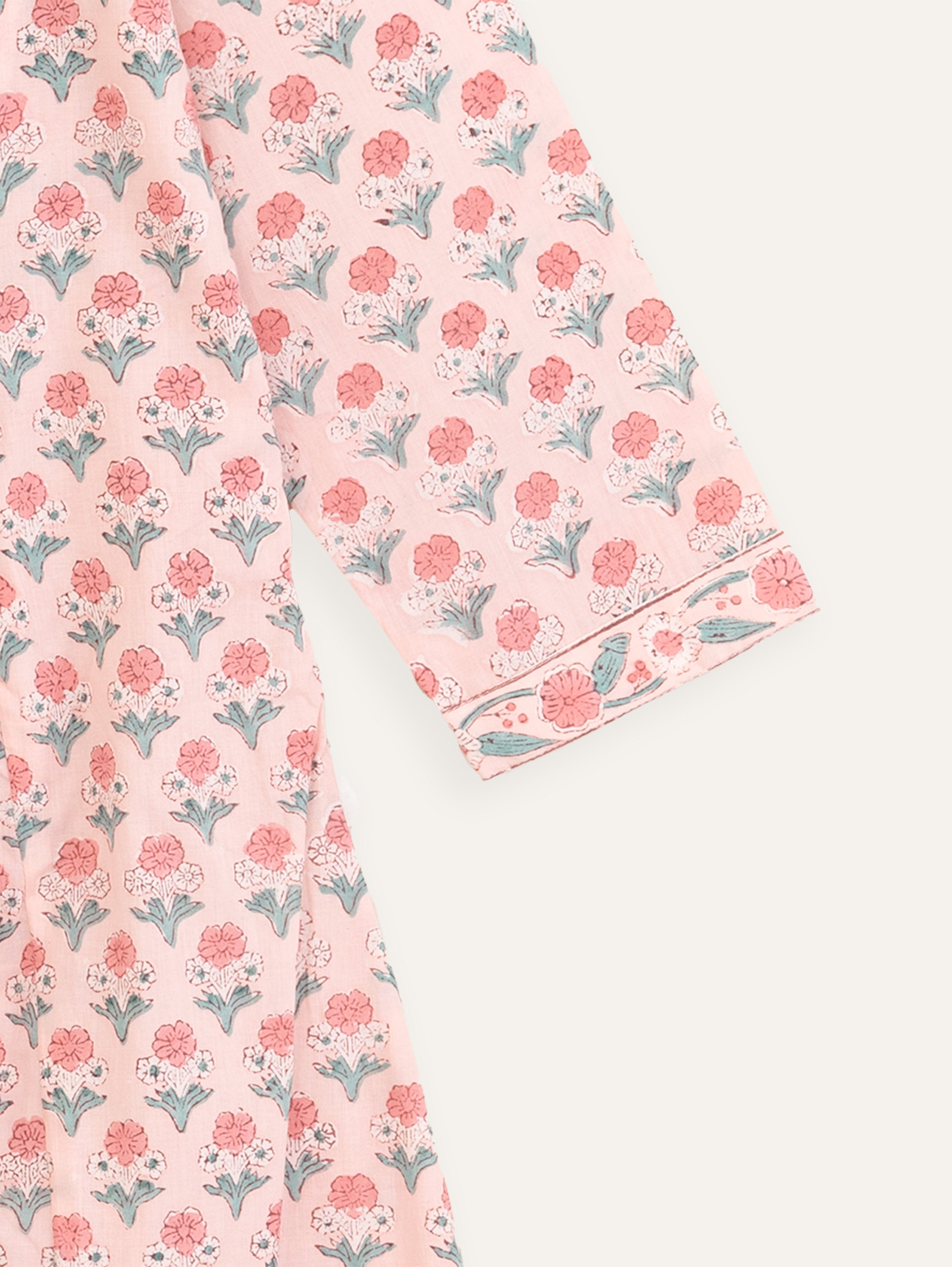 Ameirah Cotton Block Printed A-Line Kurta