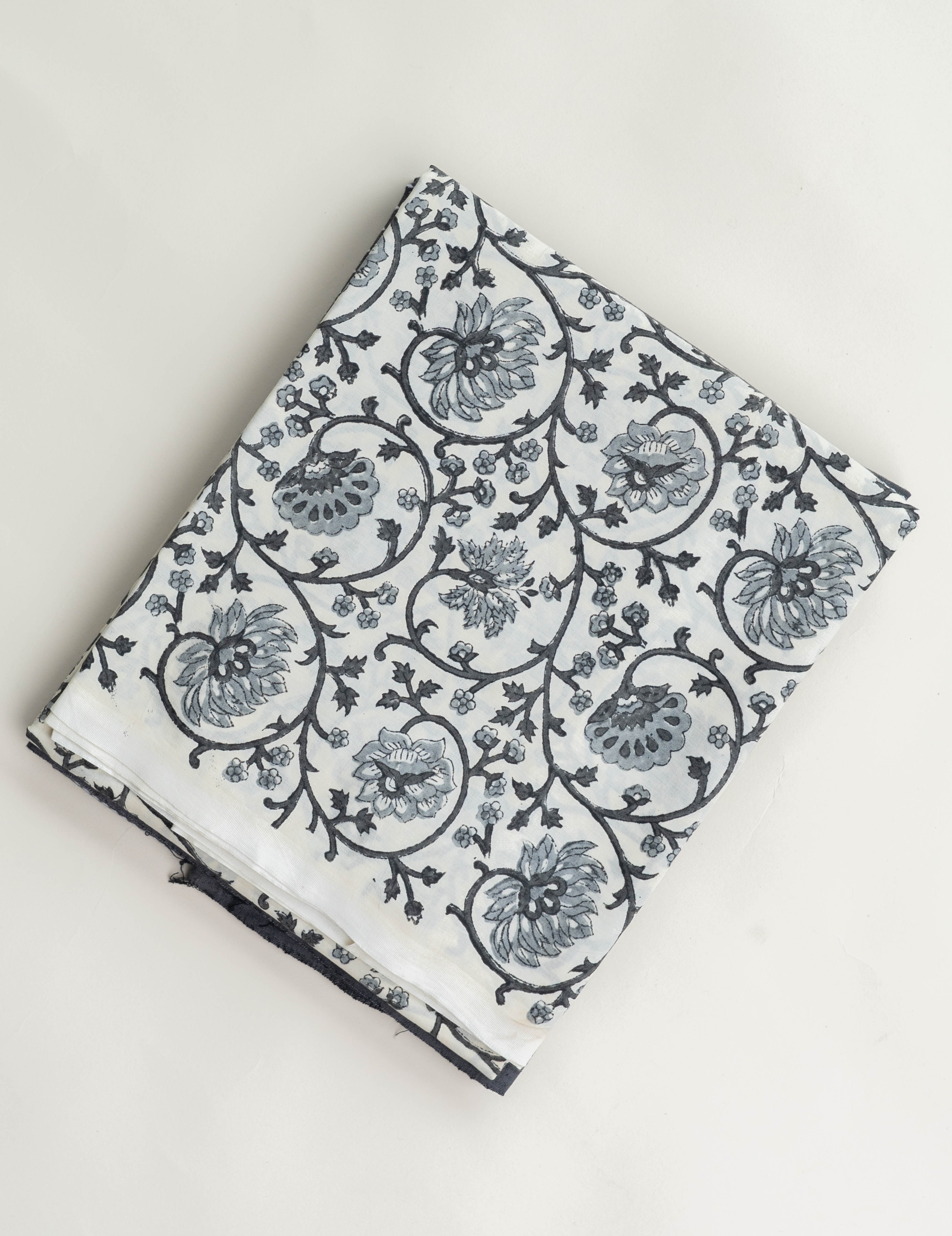 Rehnaz Cotton Handloom Block Printed Unstitched Suit - 3 Piece