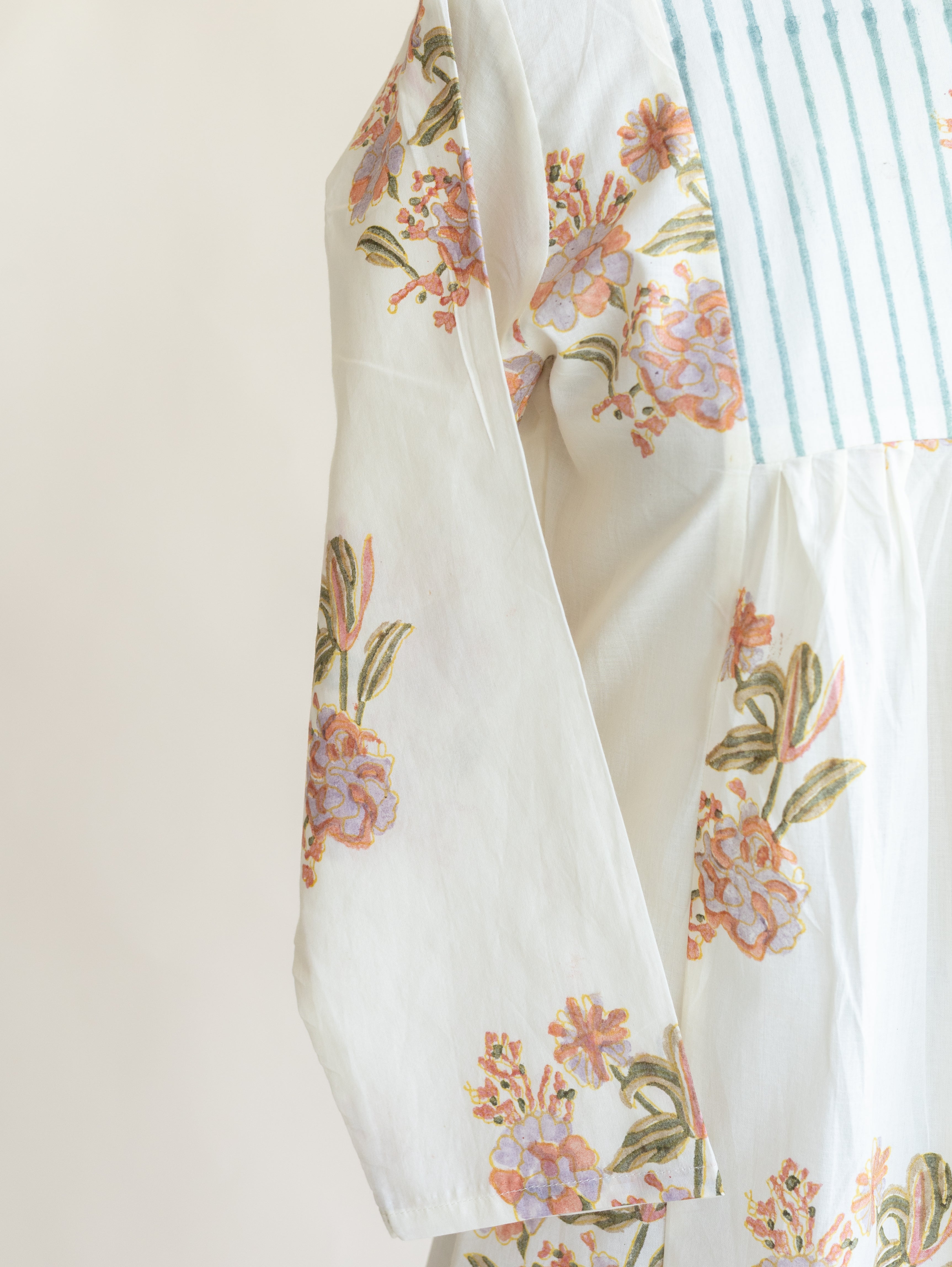 Anegha Cotton Block Printed A-Line Kurta