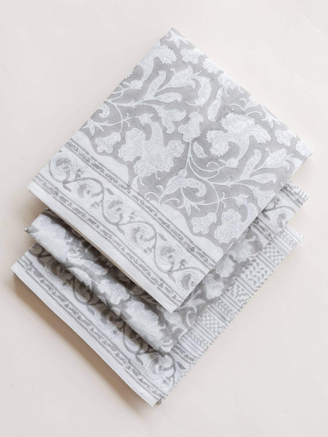 Cotton Block Printed Unstitched Suit Set - 3 Piece