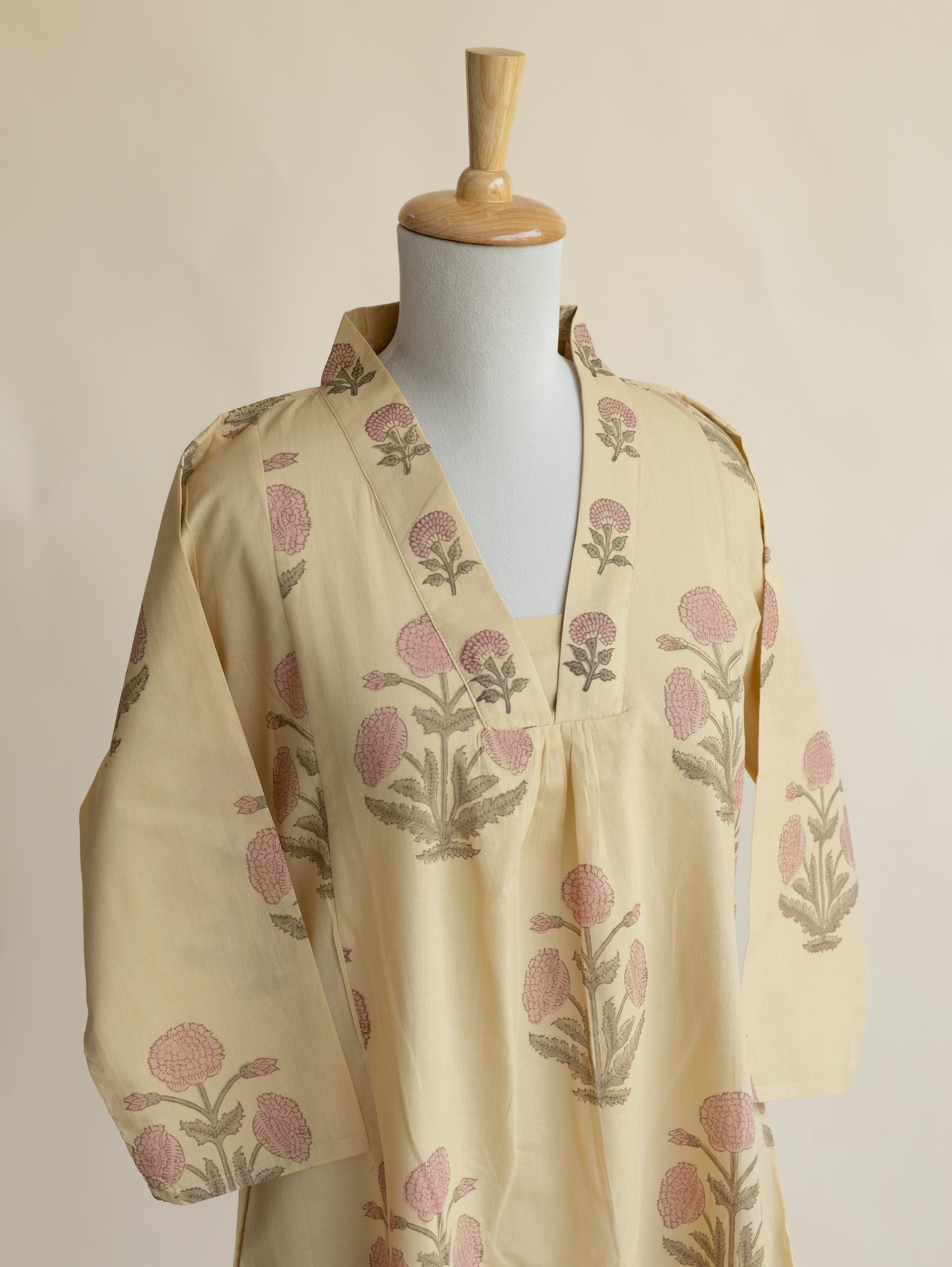 Swasika Cotton Block Printed A-Line Kurta