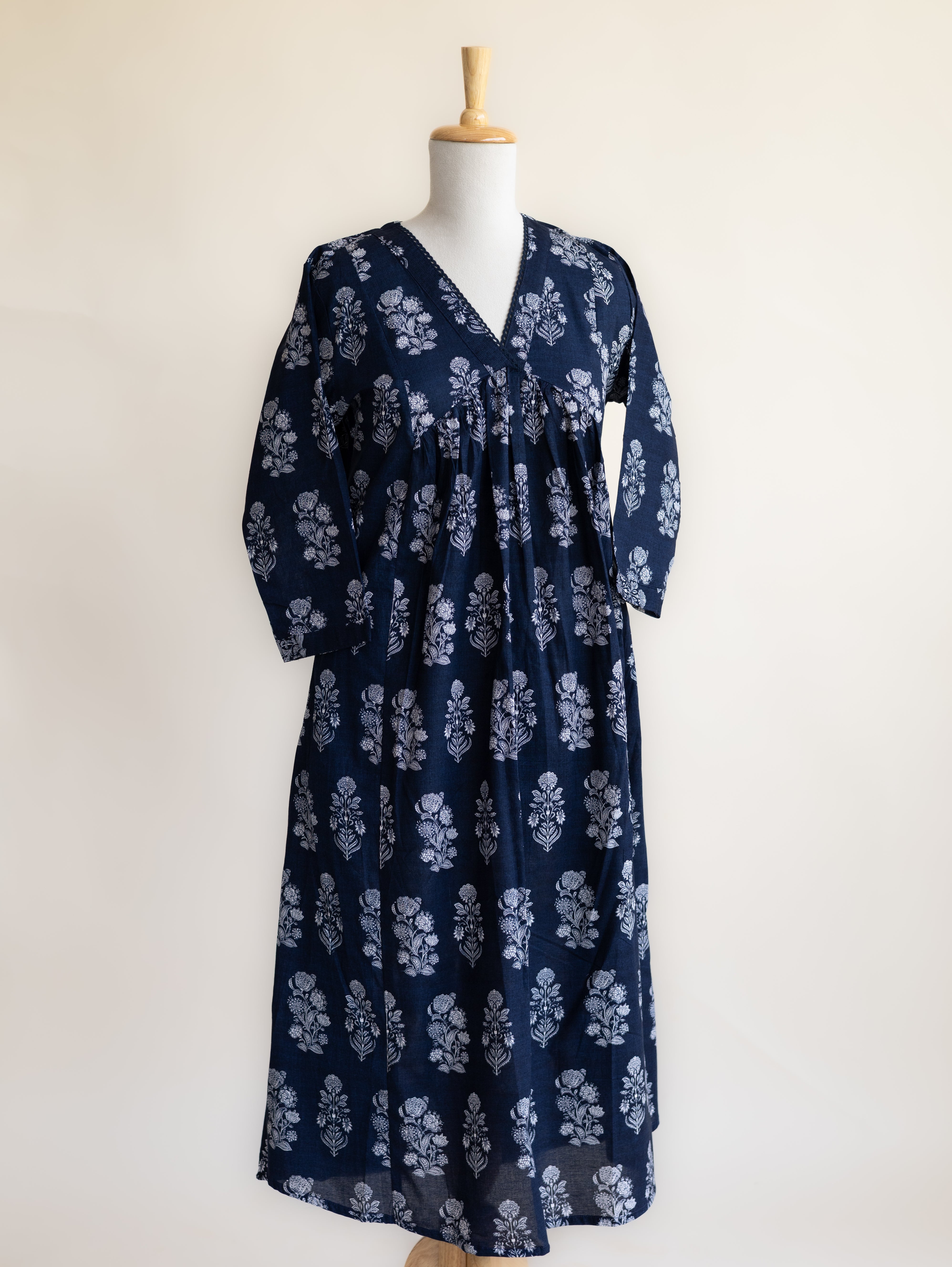 Clara Cotton Printed A-Line Kurta