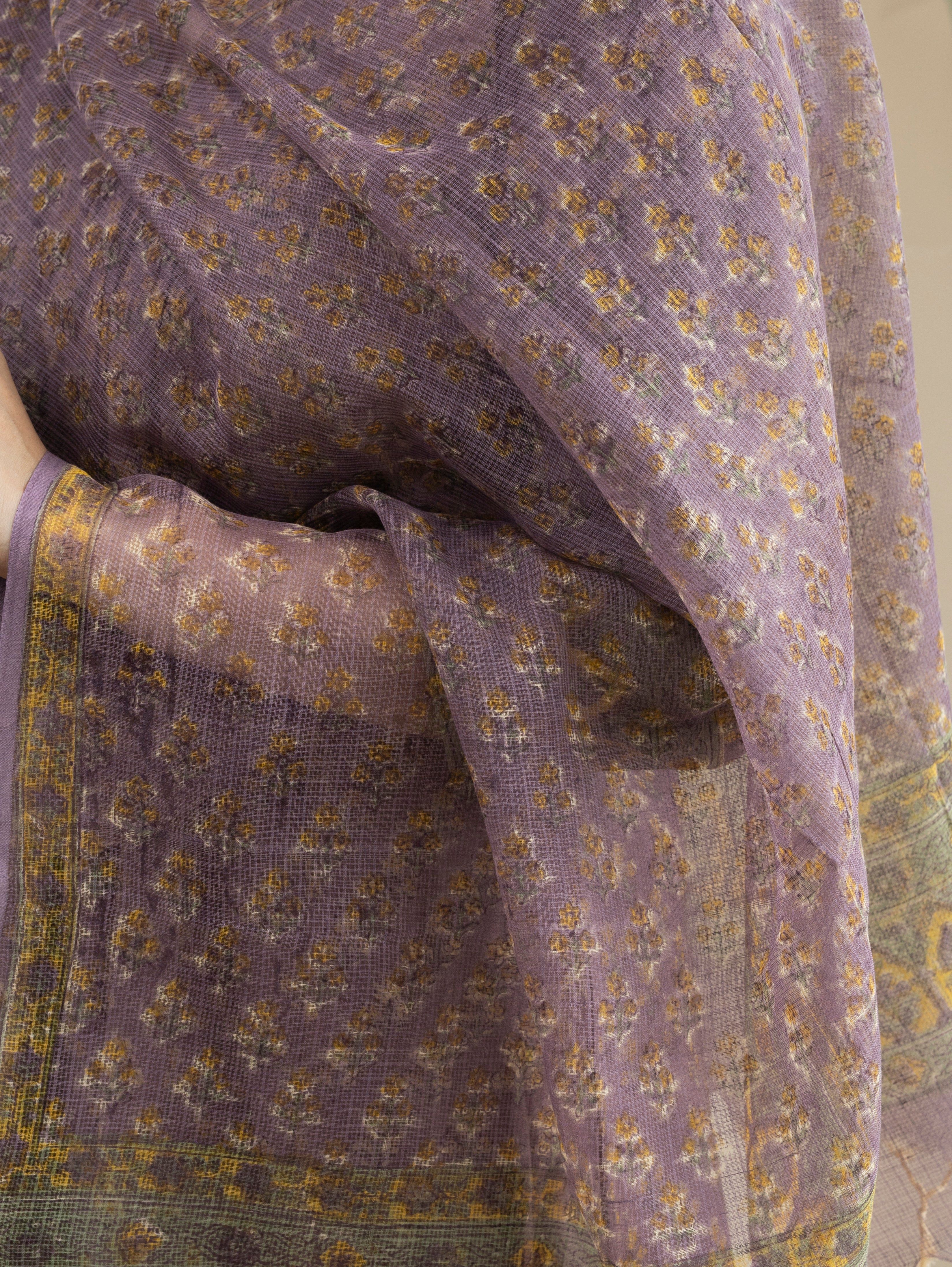 Rainah Cotton Block Printed A-Line Suit Set