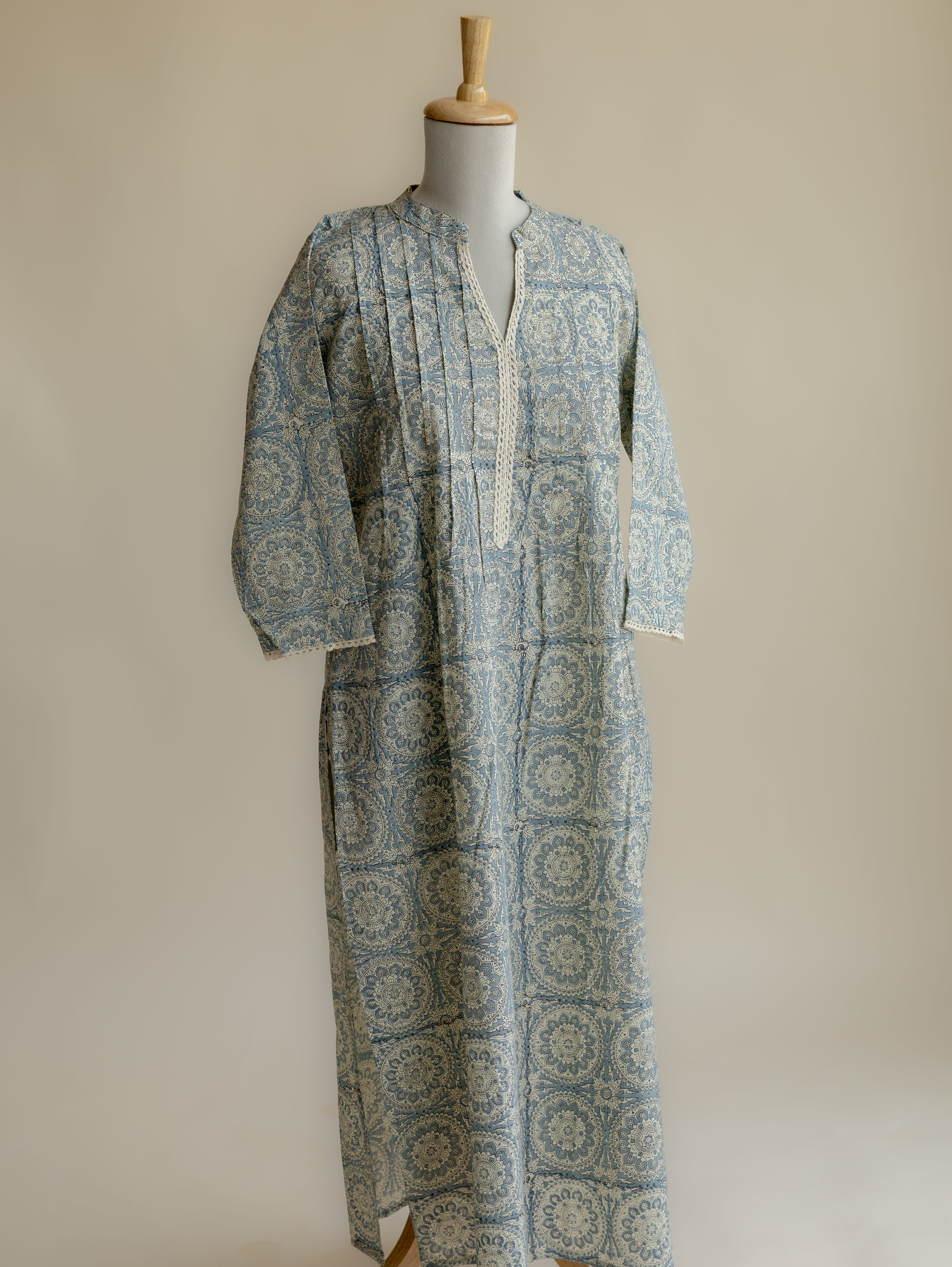 Yashitha Cotton Block Printed A-Line Kurta