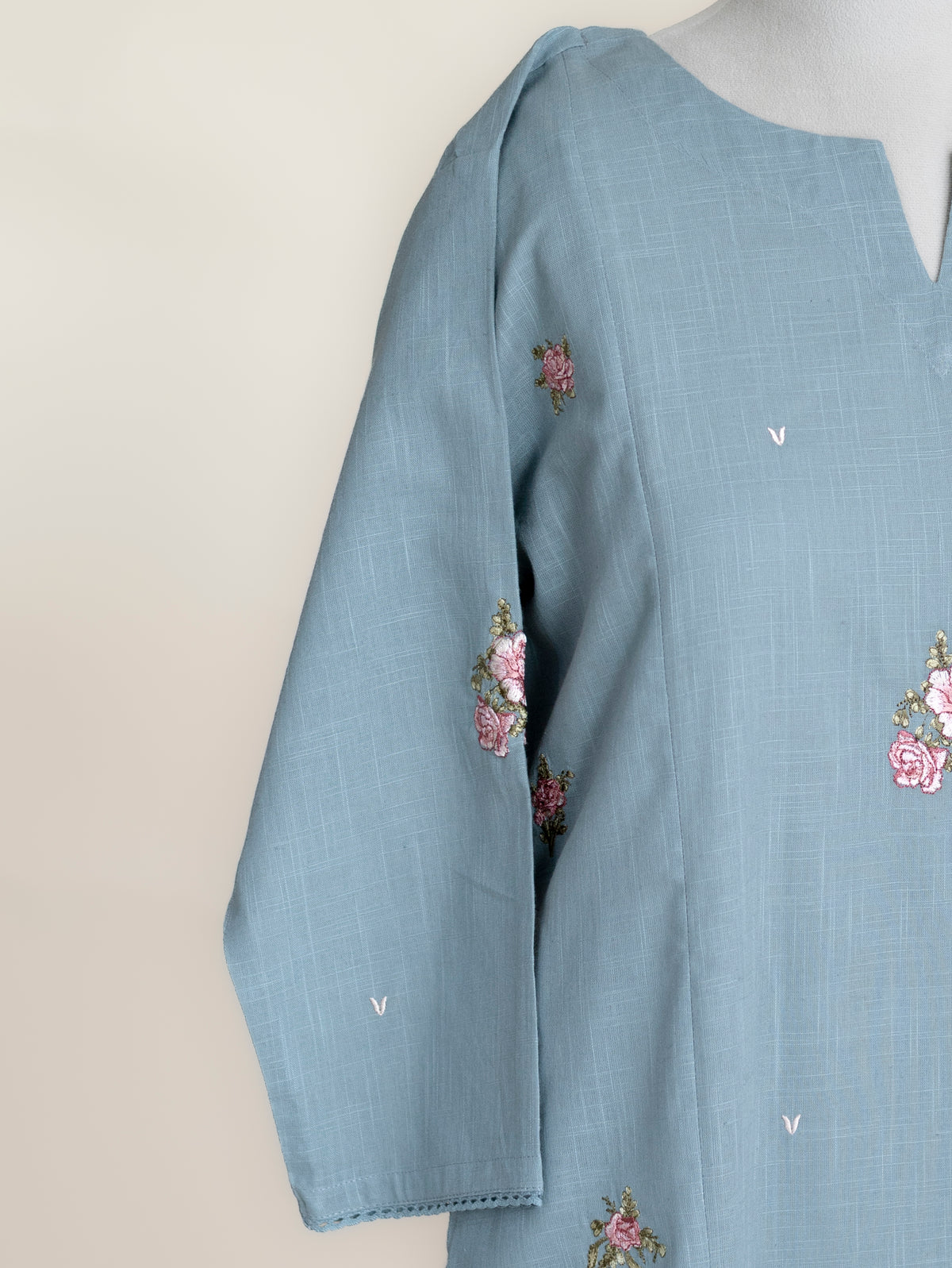 Hyzah Cotton Embroidered Straight Kurta