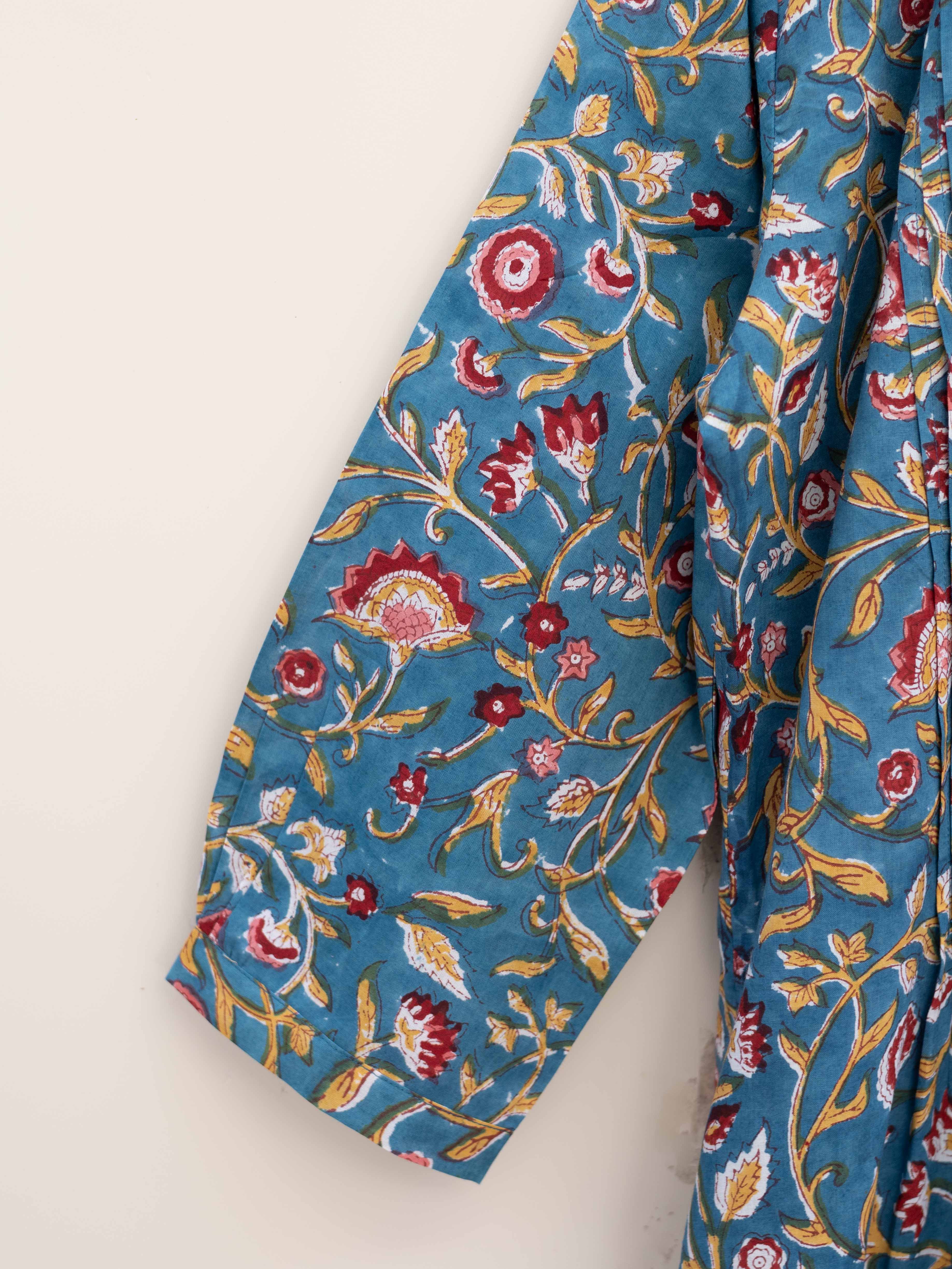 Cotton Block Printed A Line Kurta
