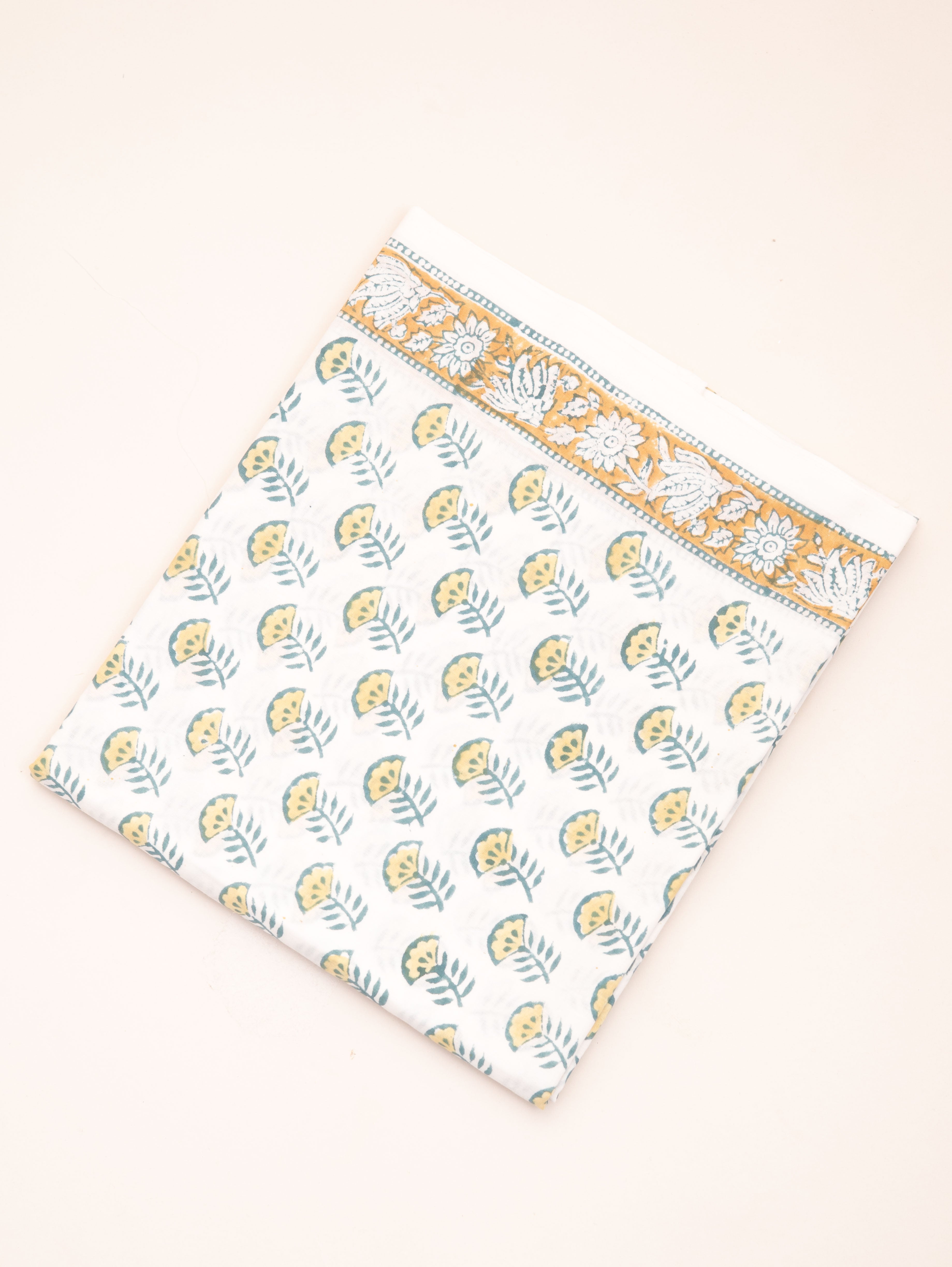 Cotton Block Printed Unstitched Suit Set - 3 Piece