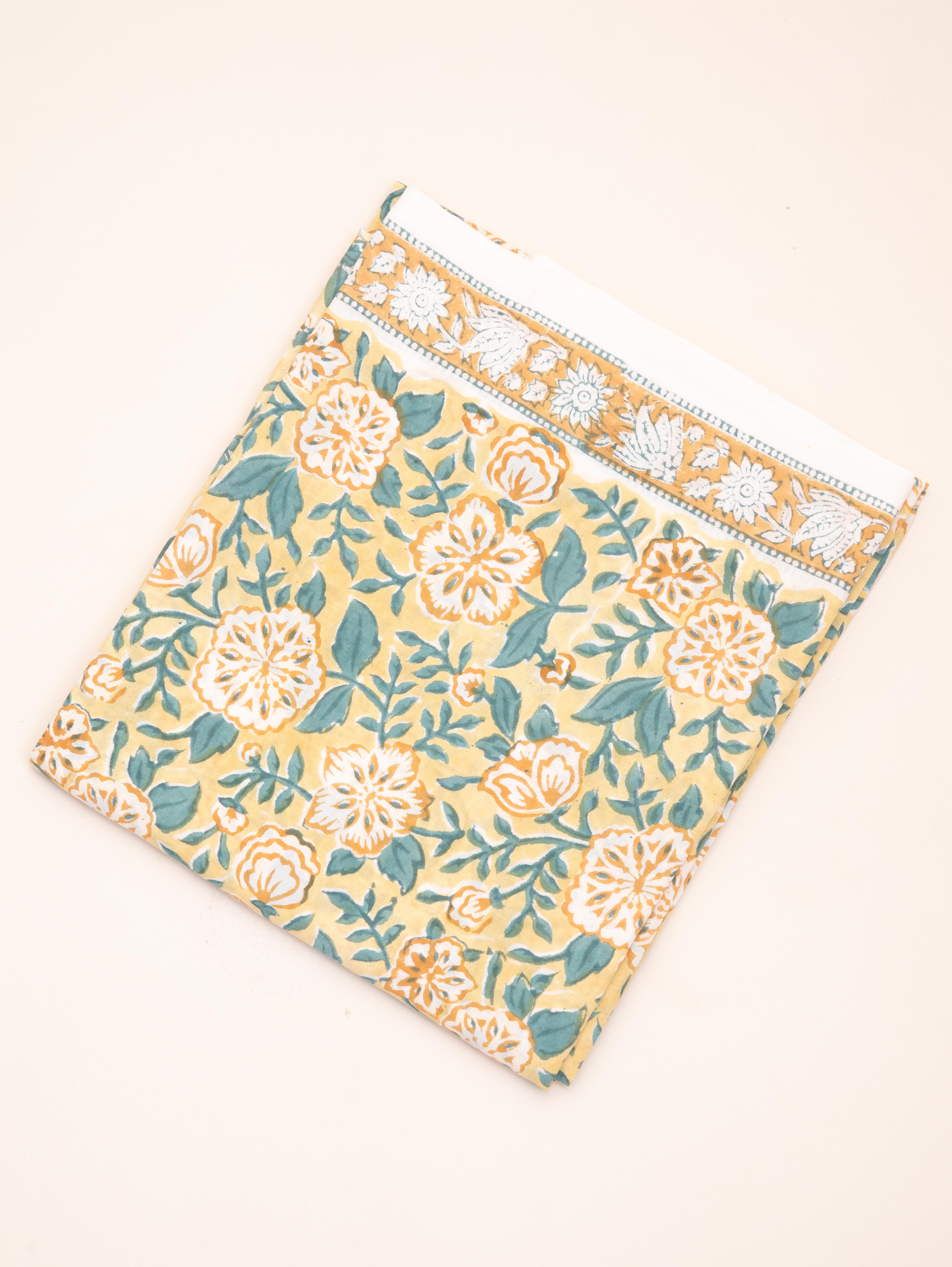 Cotton Block Printed Unstitched Suit Set - 3 Piece