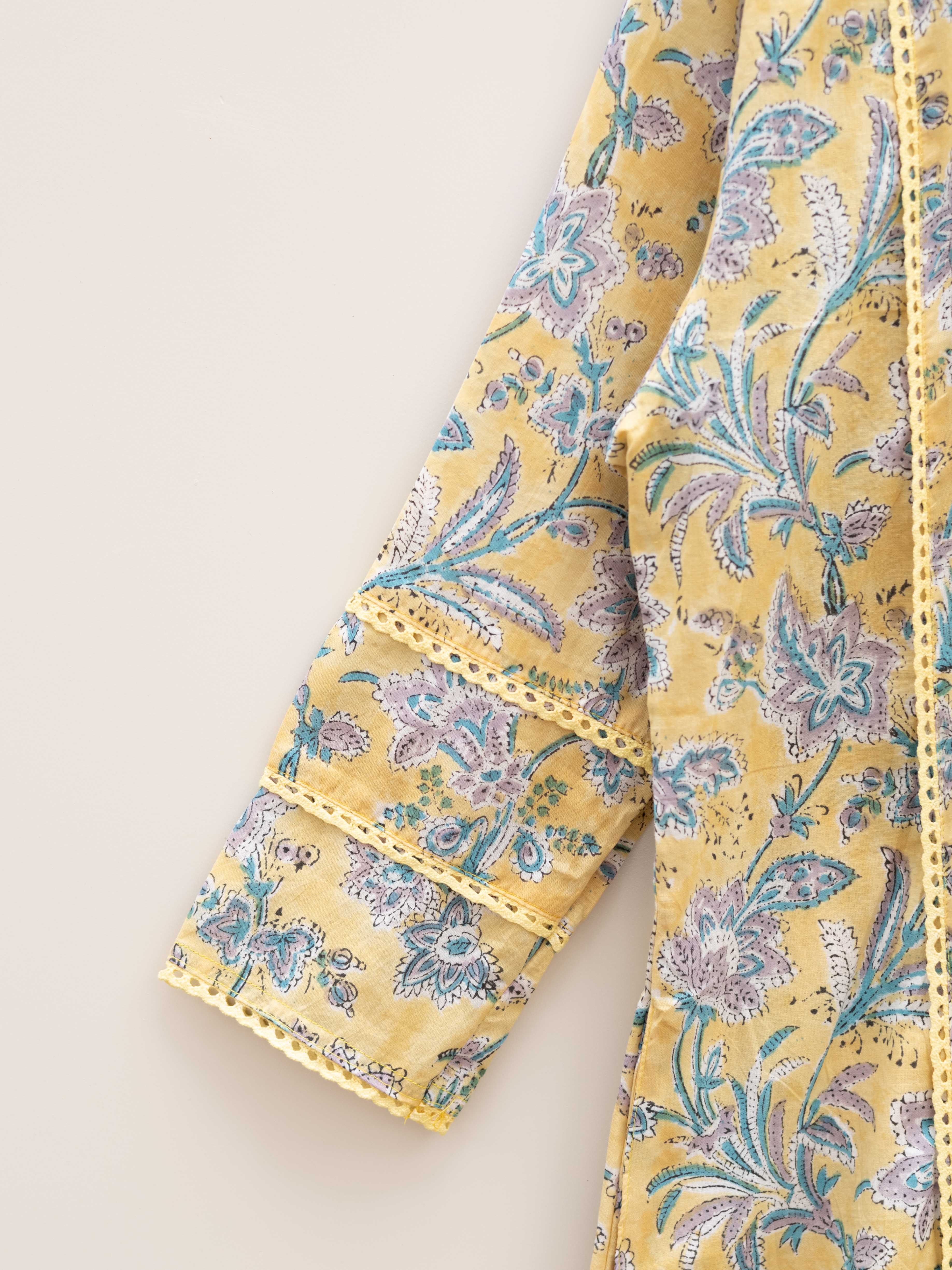 Cotton Block Printed Straight Kurta