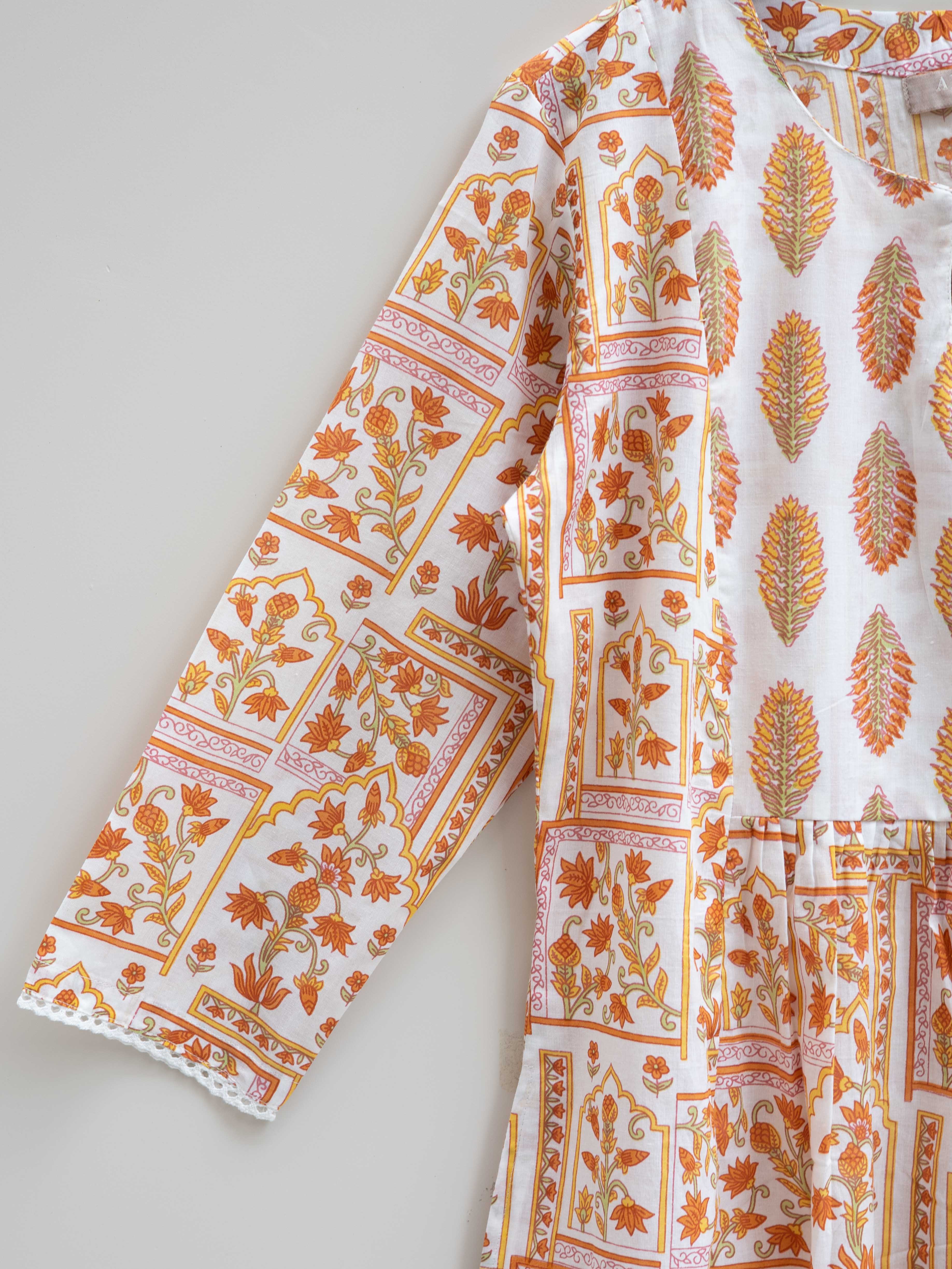 Cotton Printed A-Line Kurta