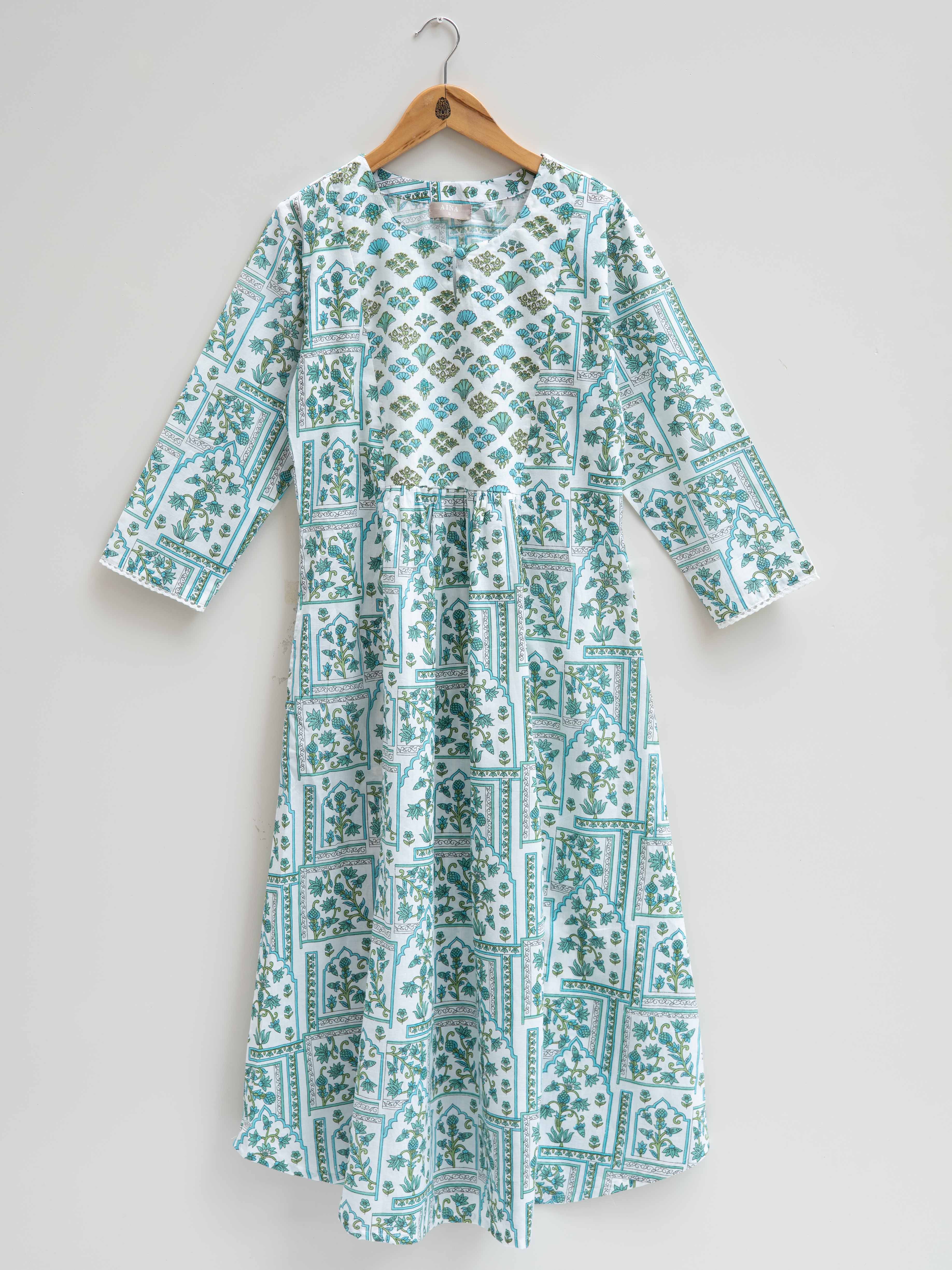 Cotton Printed A-Line Kurta