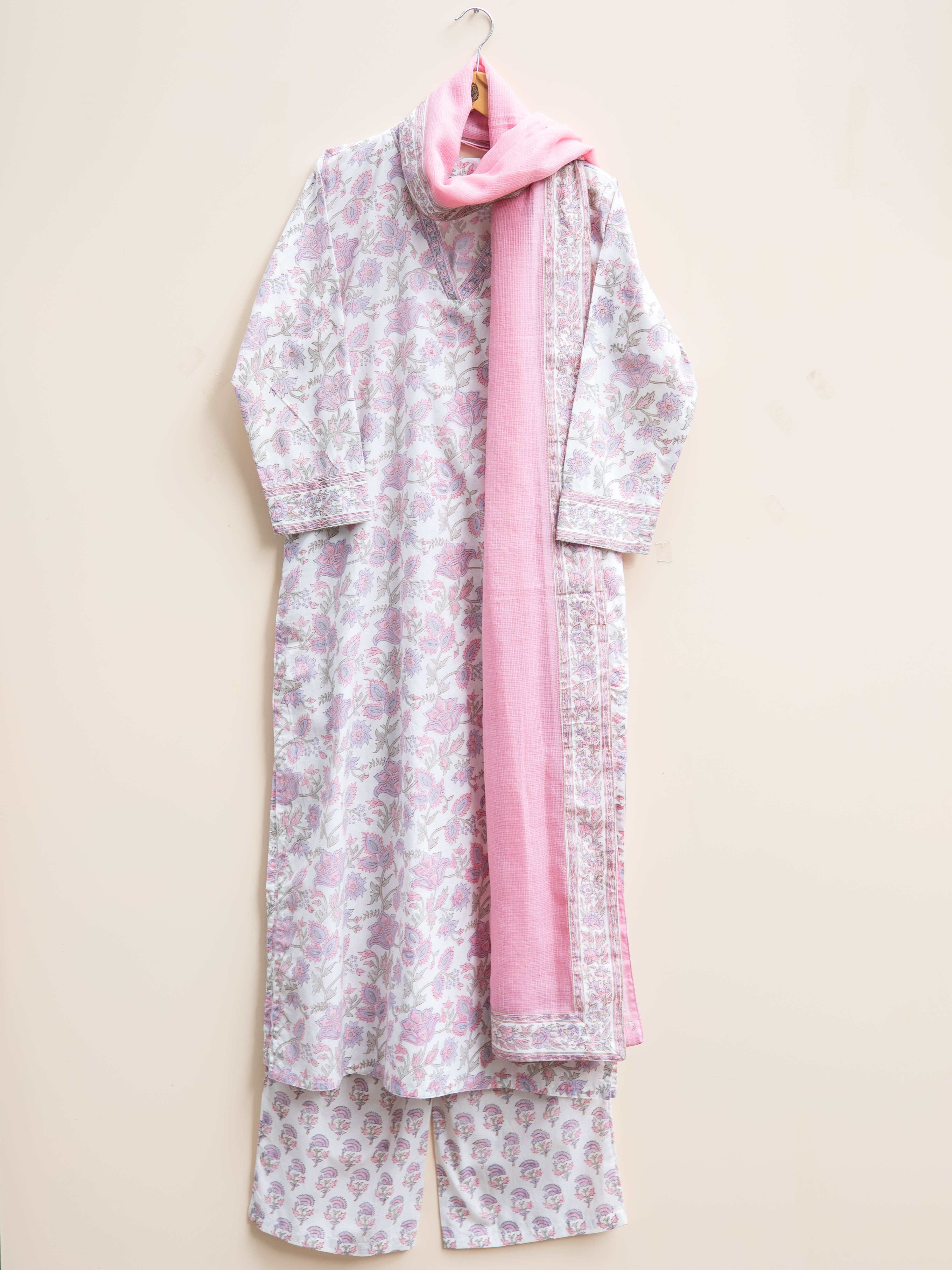 Cotton Block Printed Suit Set