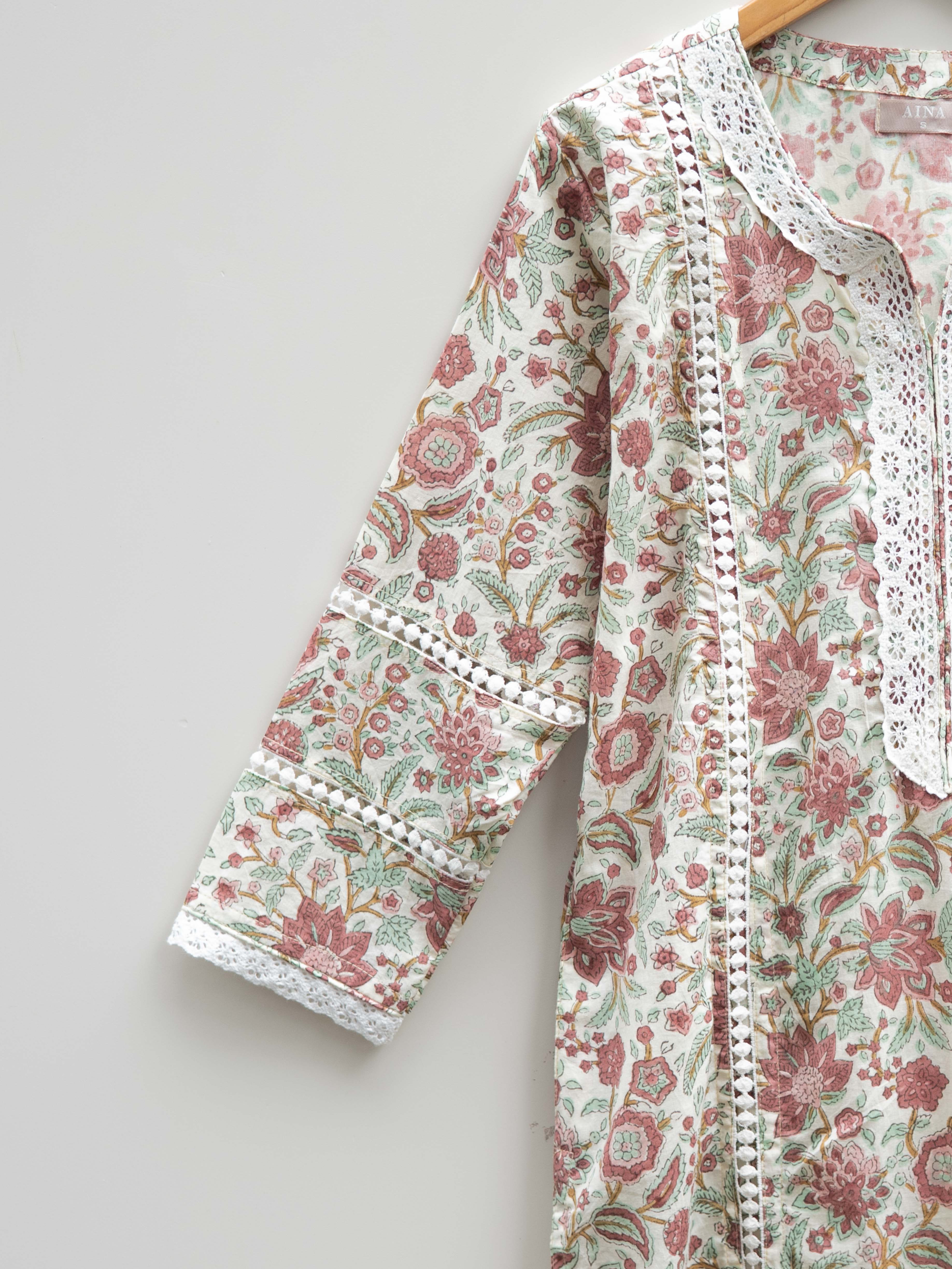 Cotton Block Printed Straight Kurta
