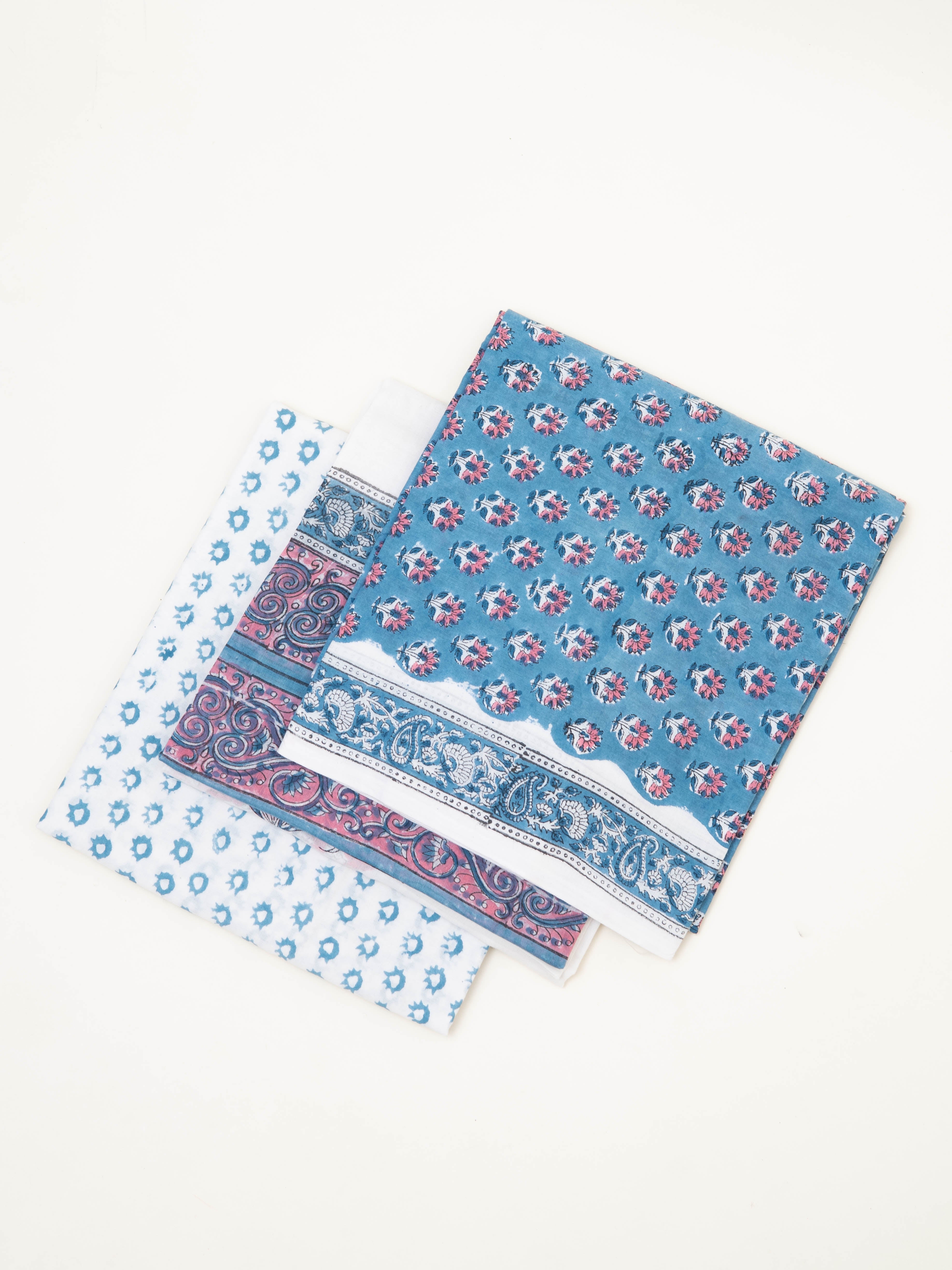 Cotton Block Printed Unstitched Suit Set - 3 Piece