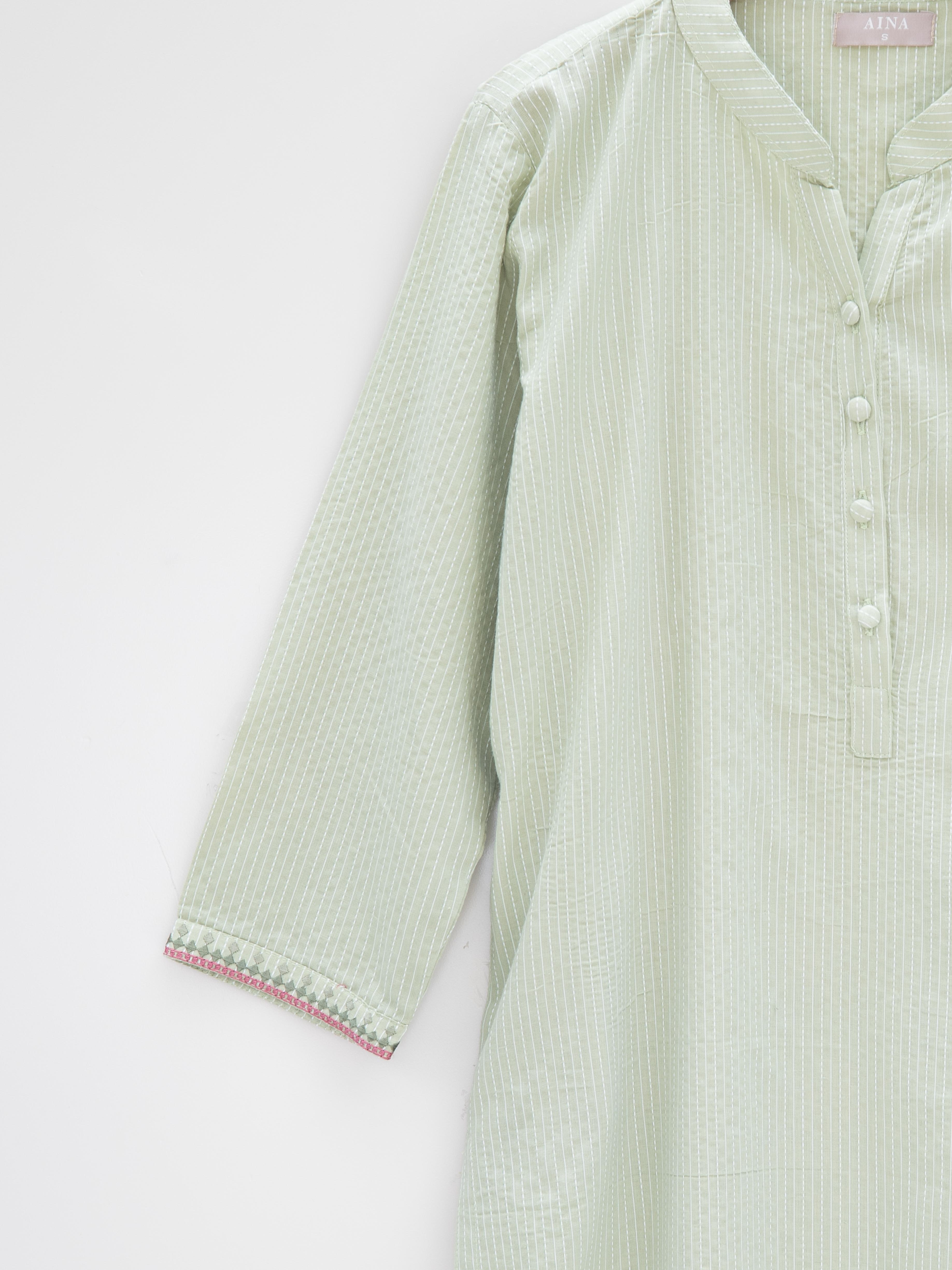 Cotton Dobby Embroidered Straight Kurta