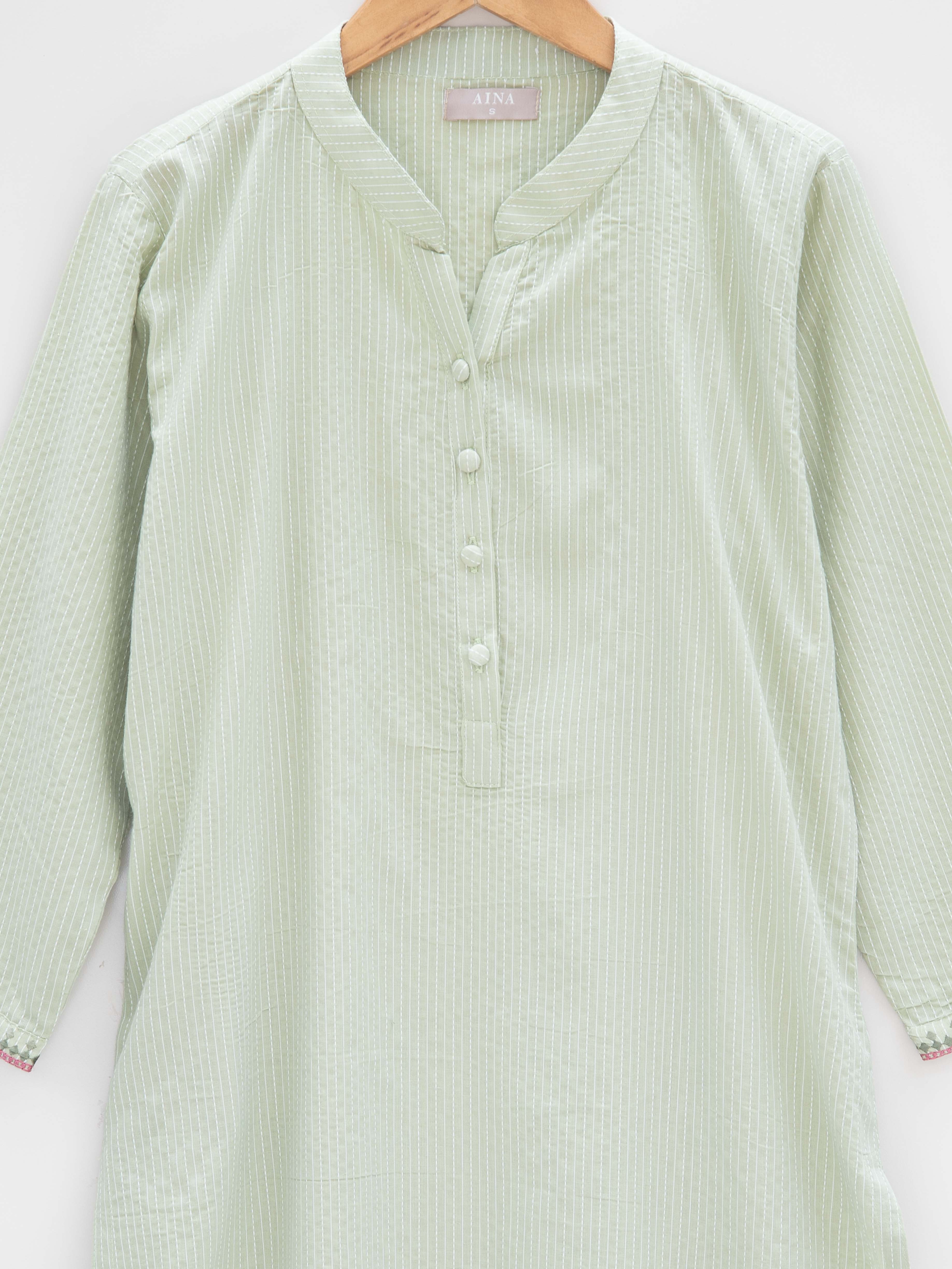 Cotton Dobby Embroidered Straight Kurta