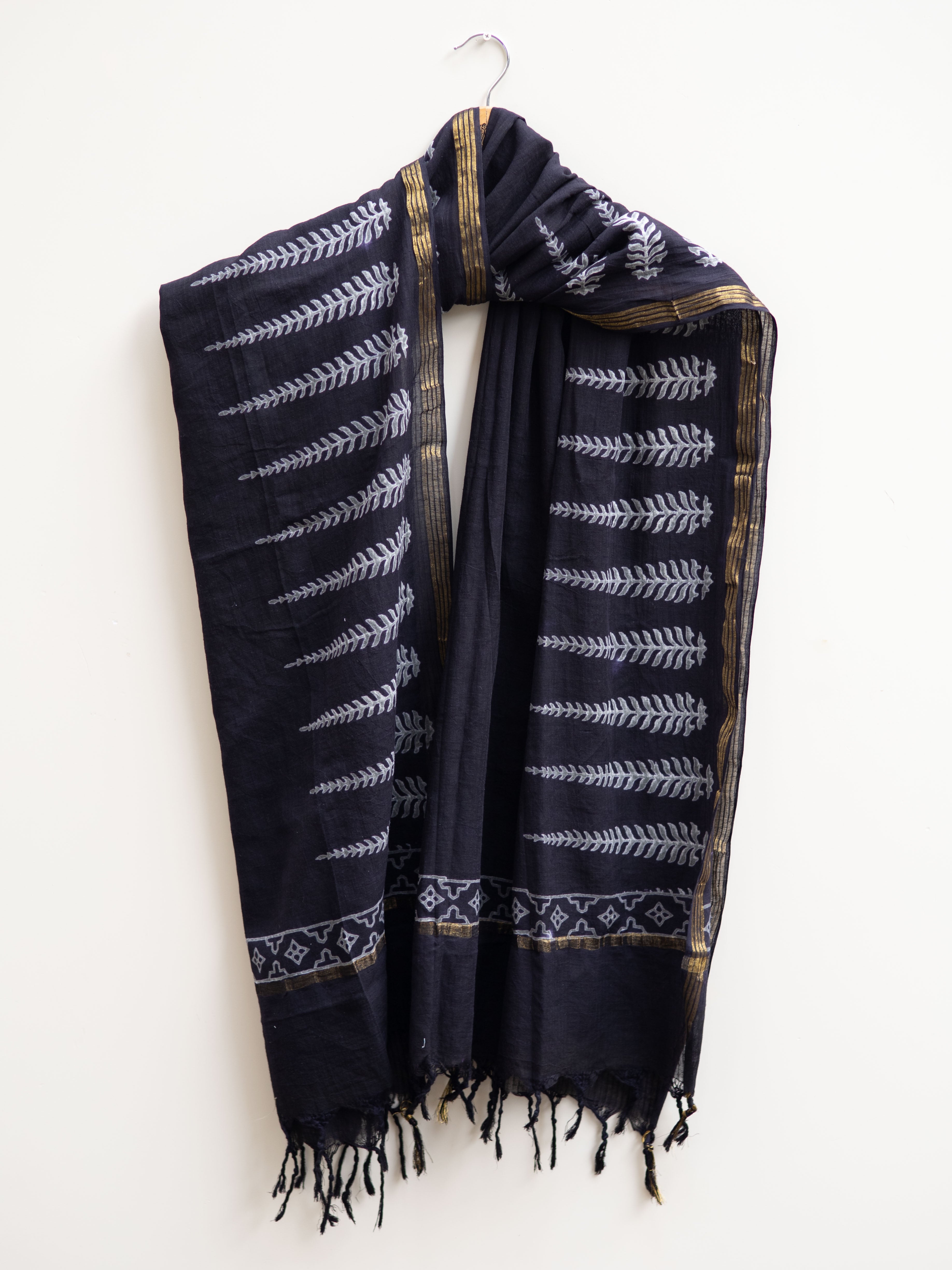 Cotton block printed dupatta
