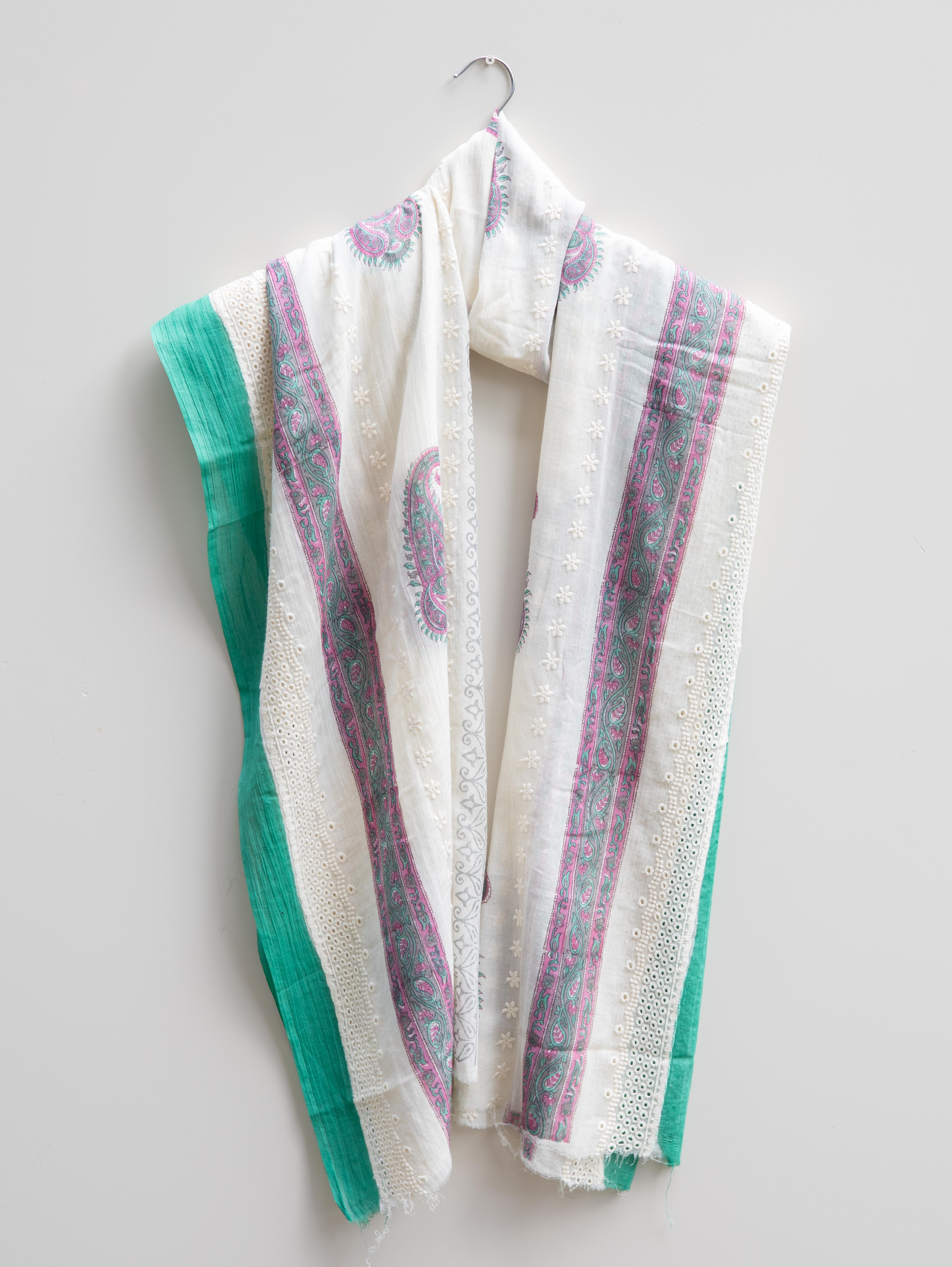 Cotton block printed dupatta