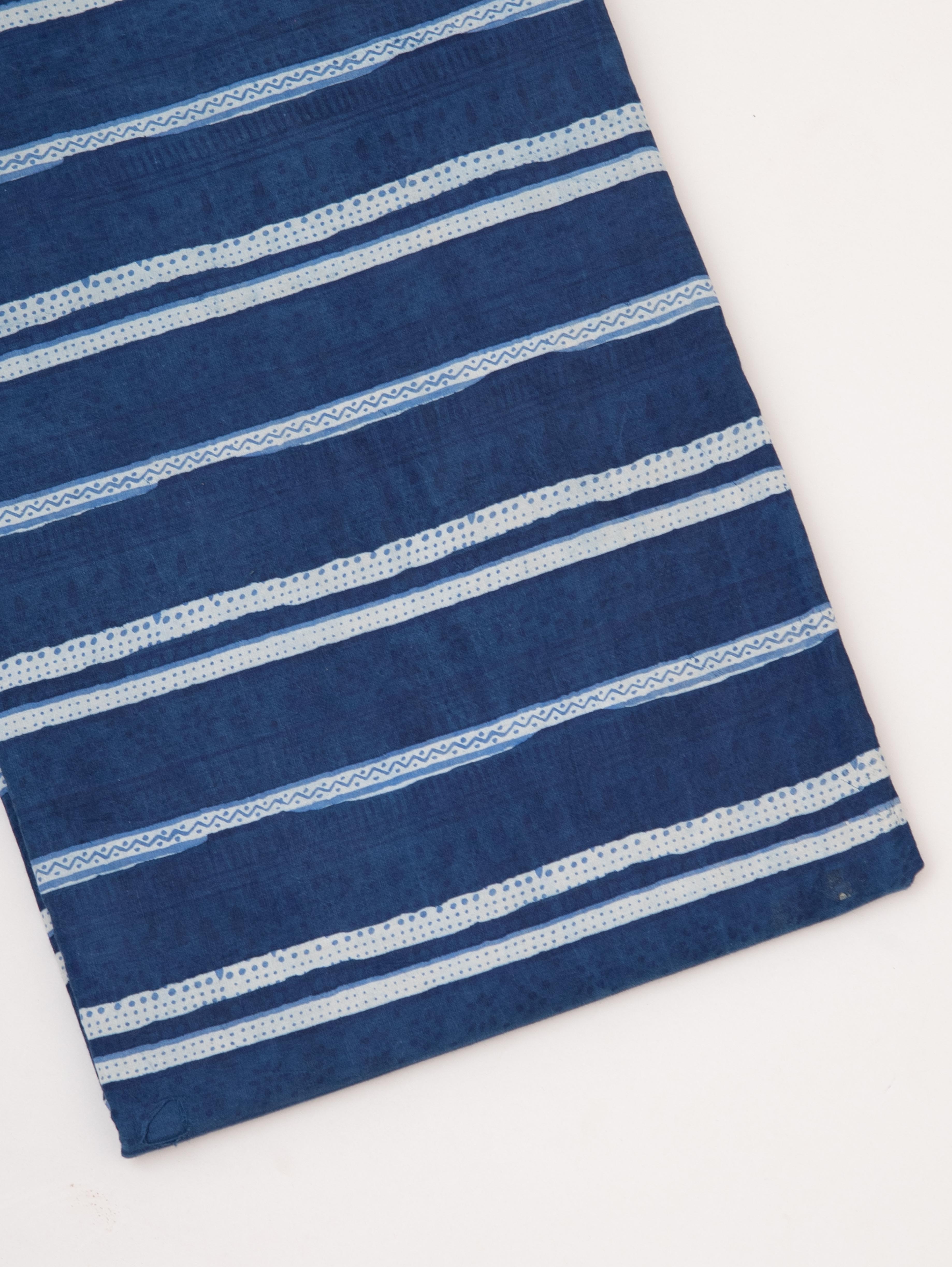 Cotton Indigo Hand Block Print Fabric