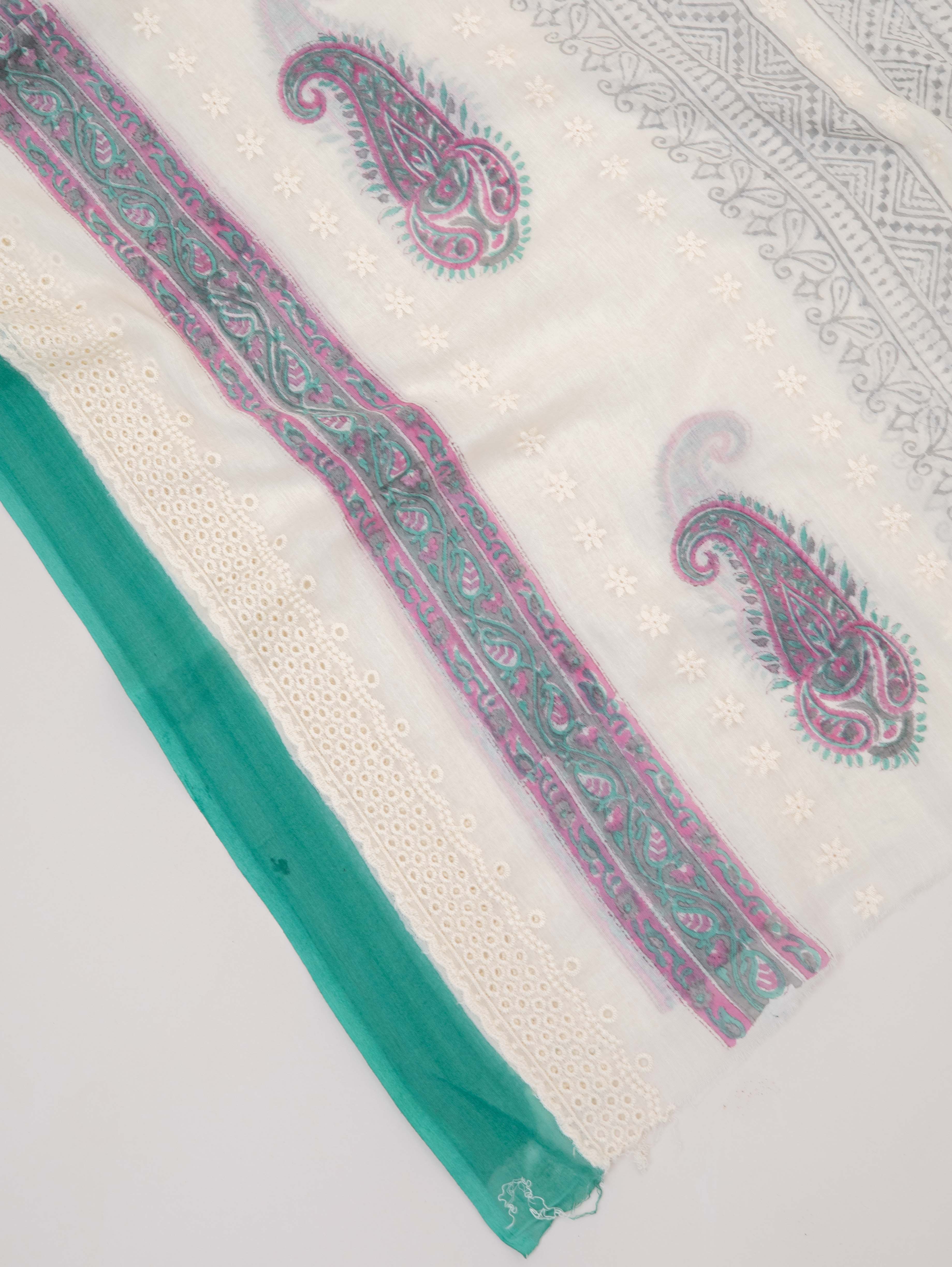 Cotton block printed dupatta