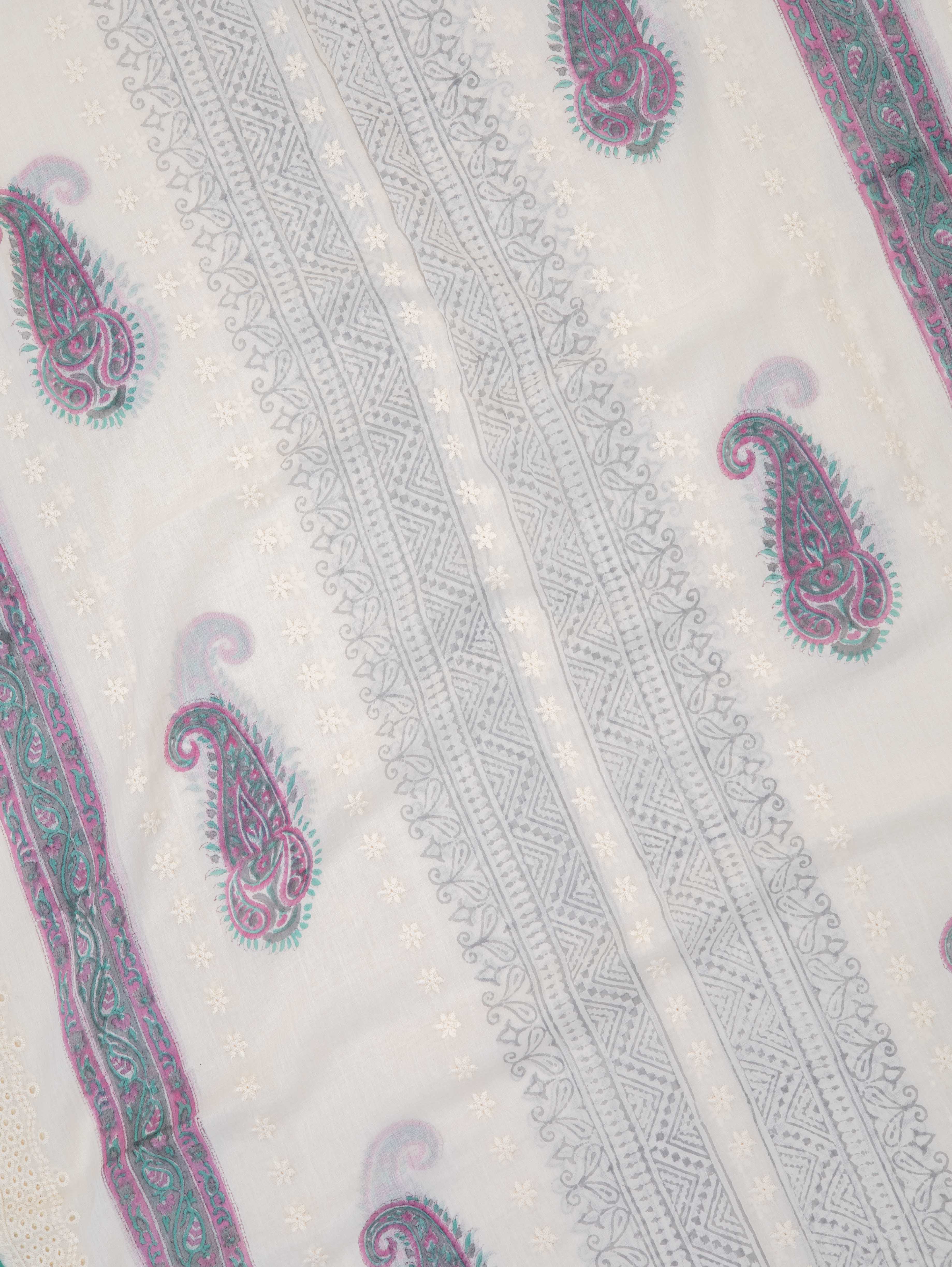 Cotton block printed dupatta