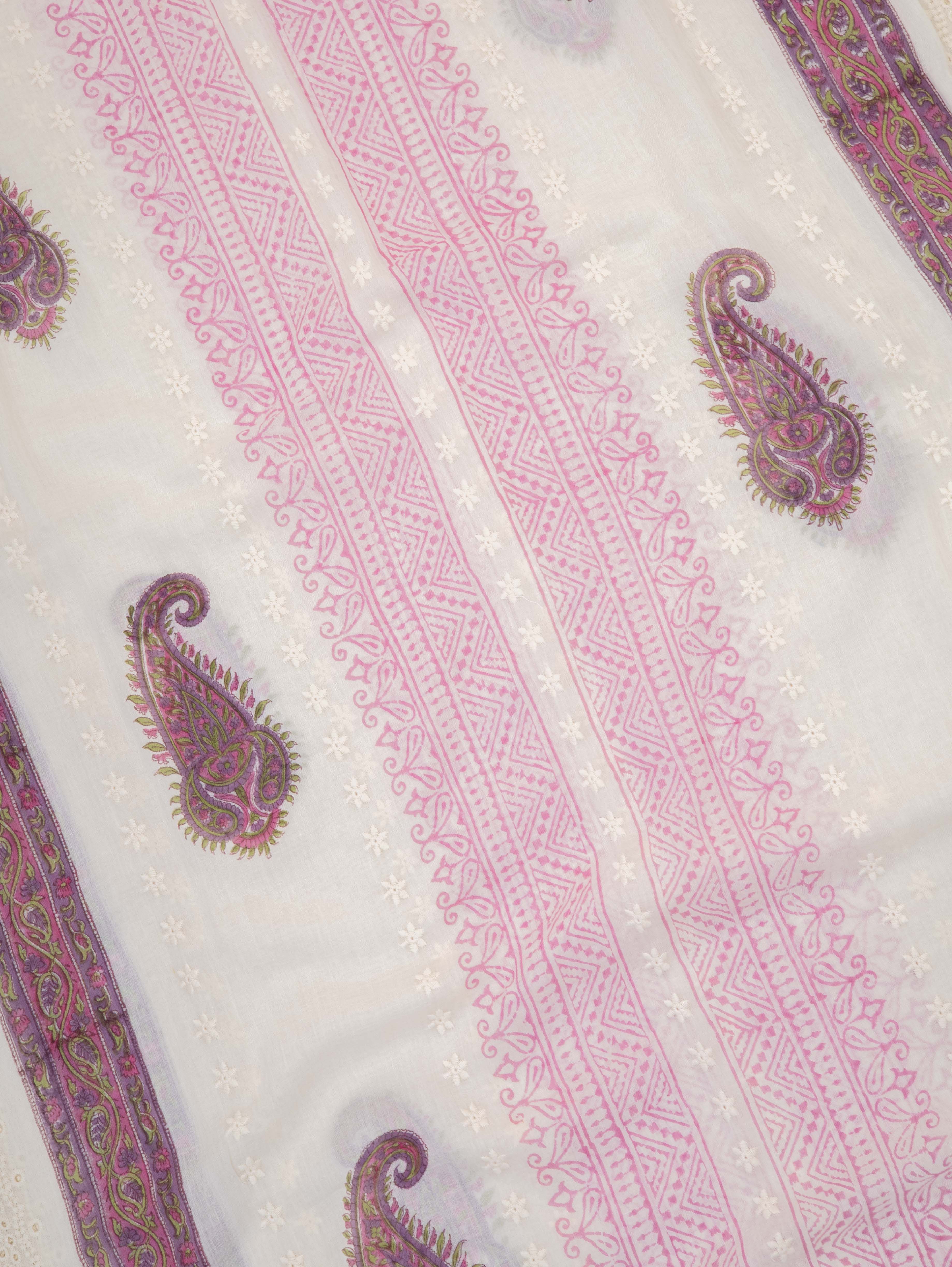 Cotton block printed dupatta