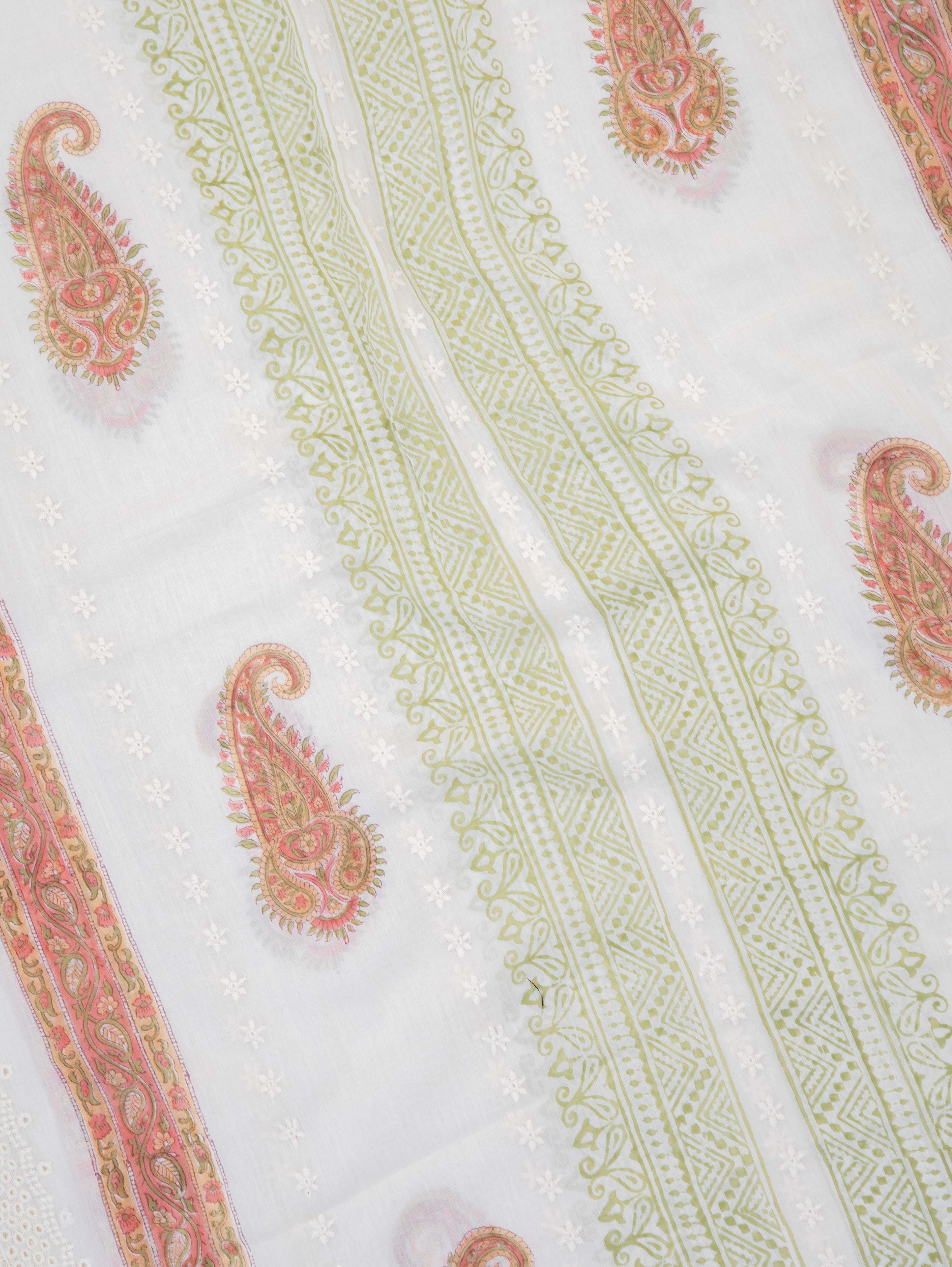 Cotton block printed dupatta