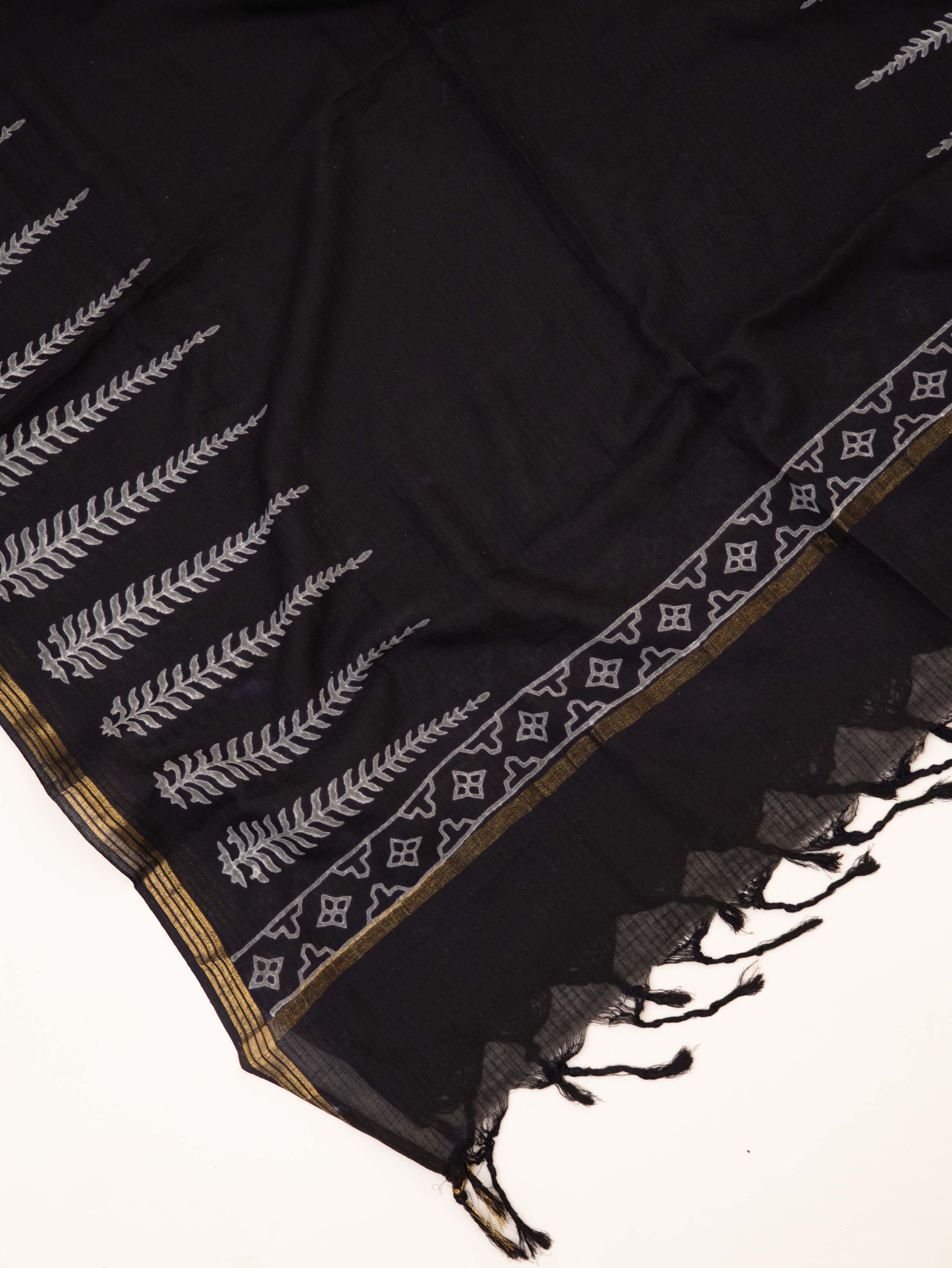 Cotton block printed dupatta