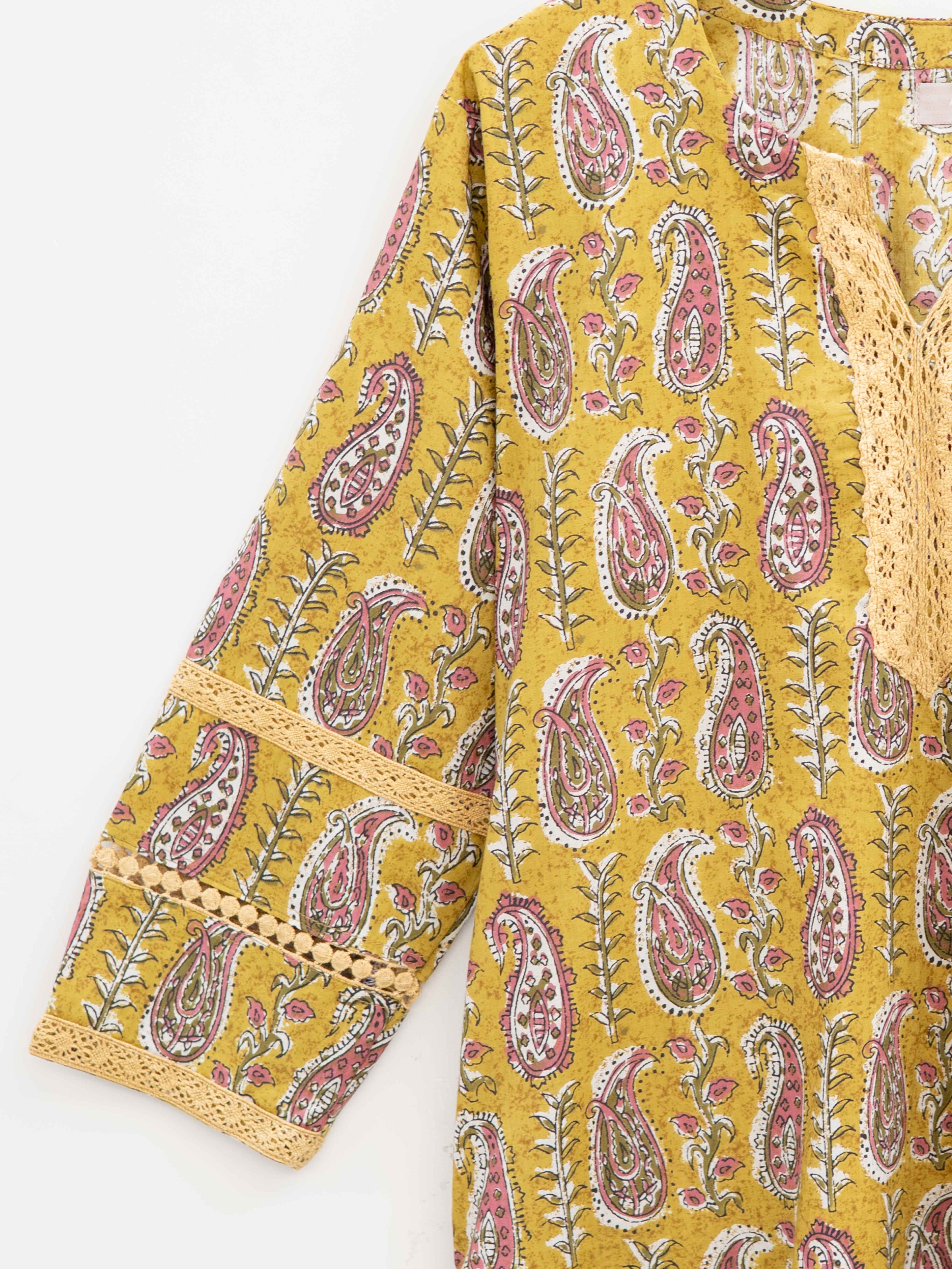 Cotton Printed Straight Kurta