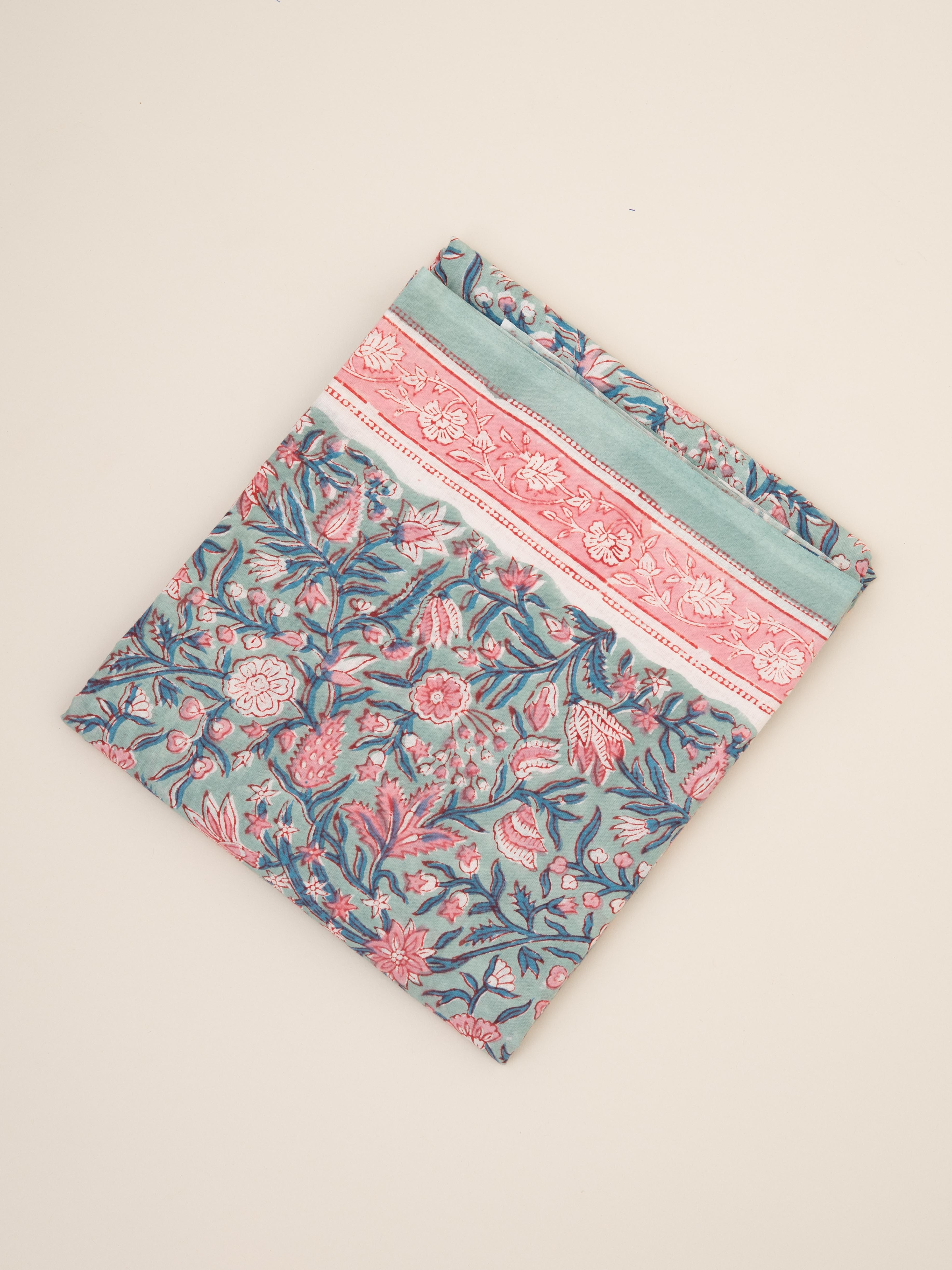 Cotton Block Printed Unstitched Suit Set - 3 Piece