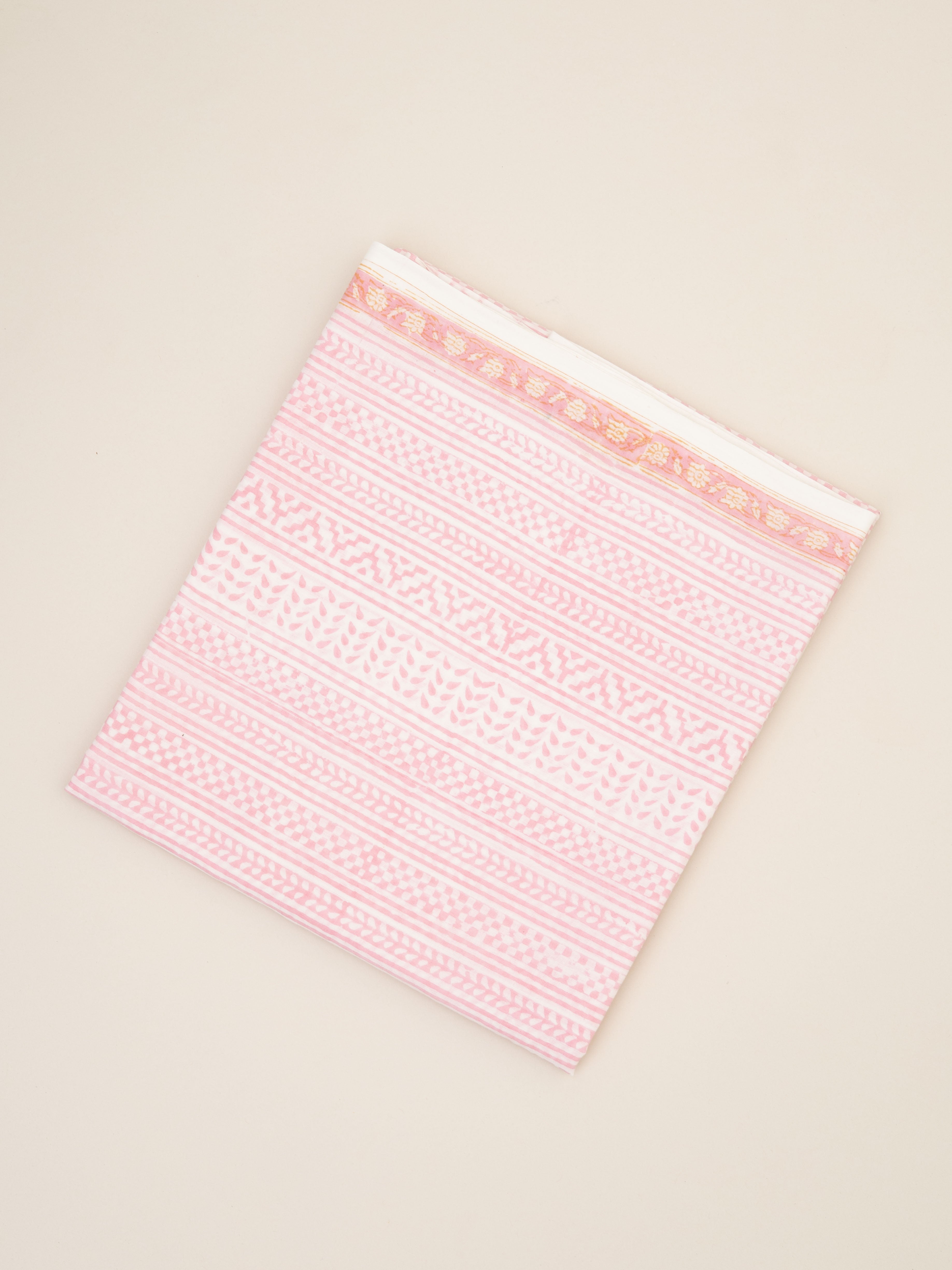 Cotton Block Printed Unstitched Suit Set - 3 Piece
