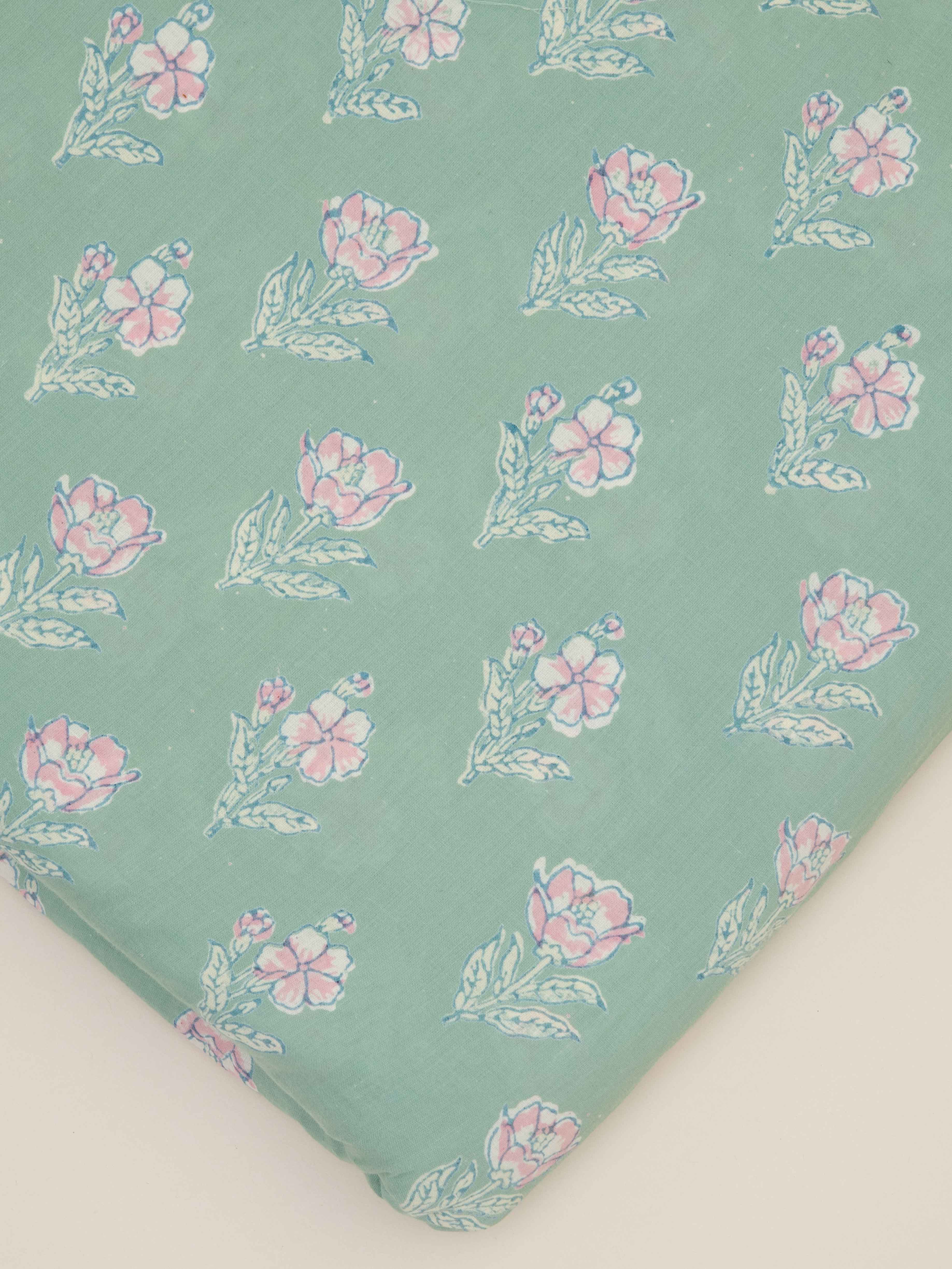 Cotton Discharge Block Print Fabric