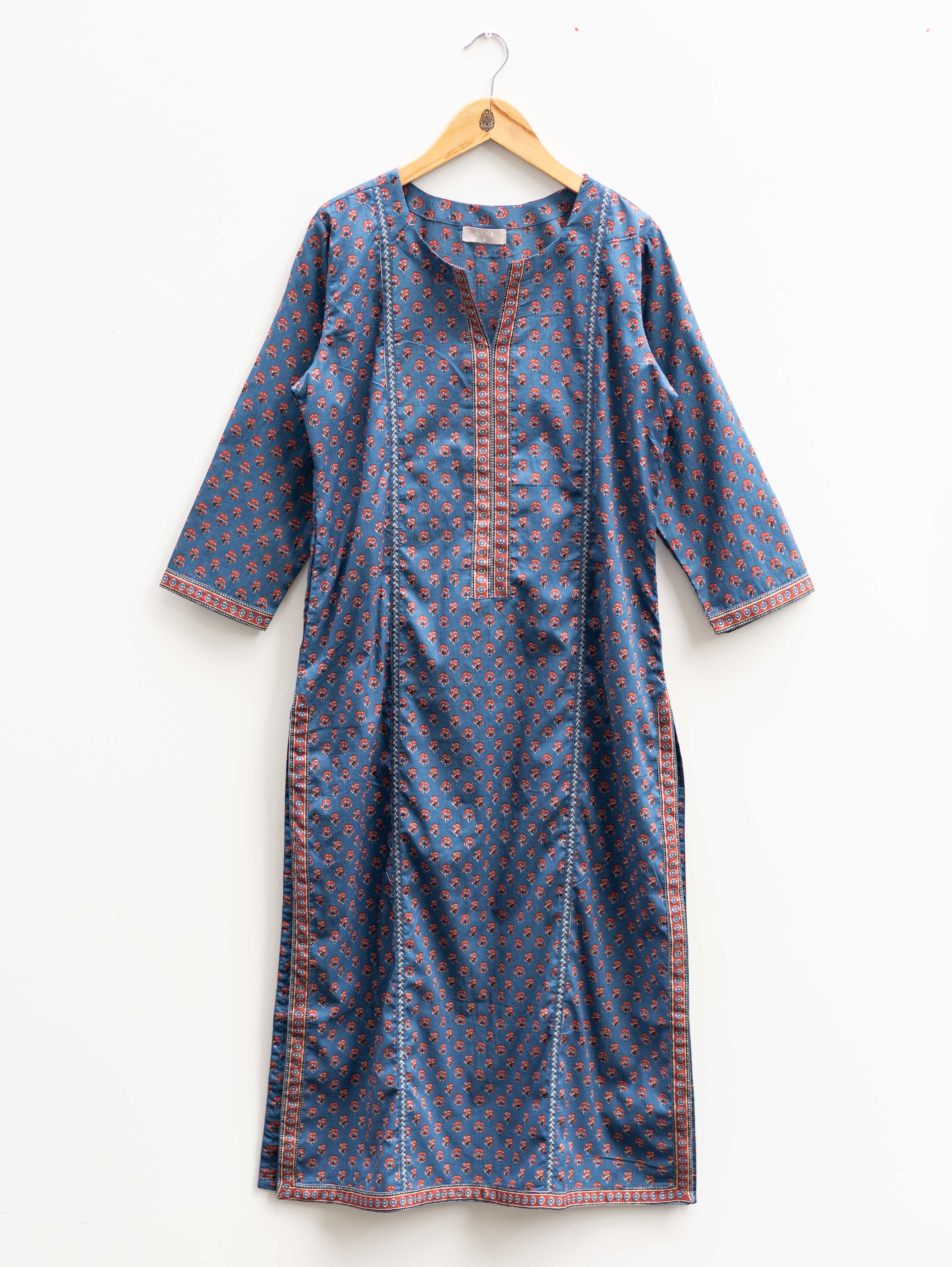 Cotton Printed Straight Kurta
