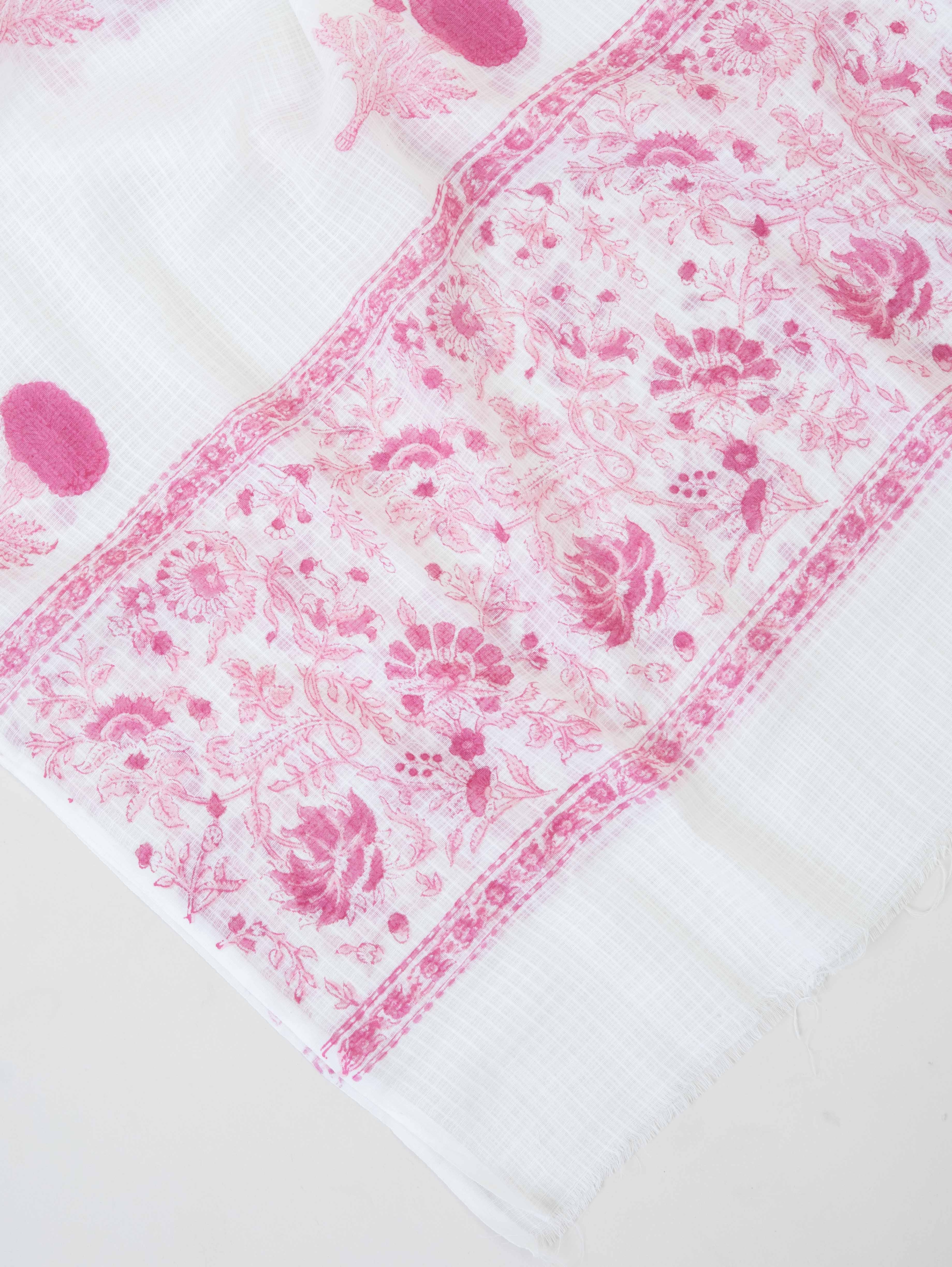 Cotton Block Printed Unstitched Suit Set - 3 Piece