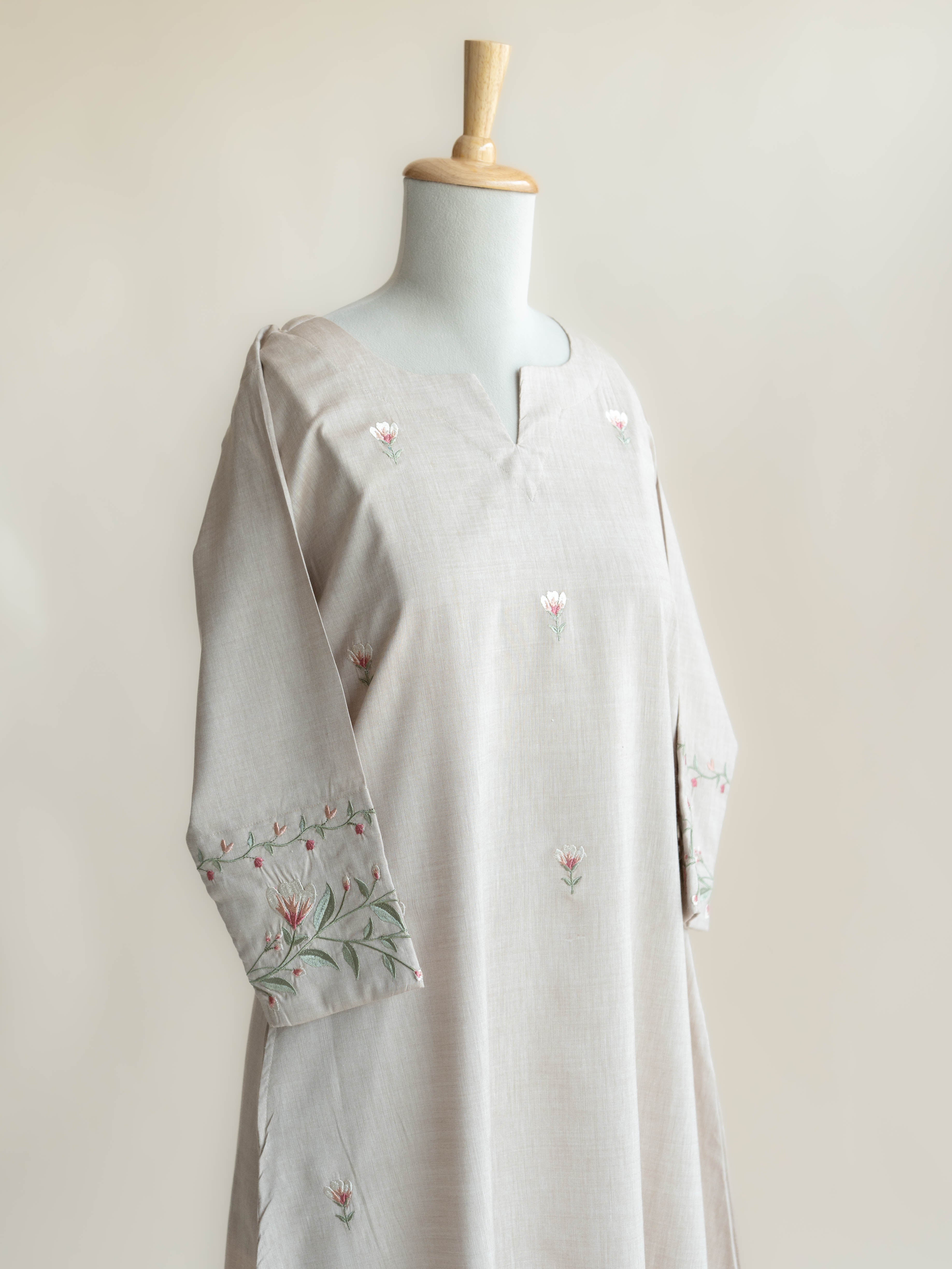 Naysa Cotton Embroidered A-Line Kurta