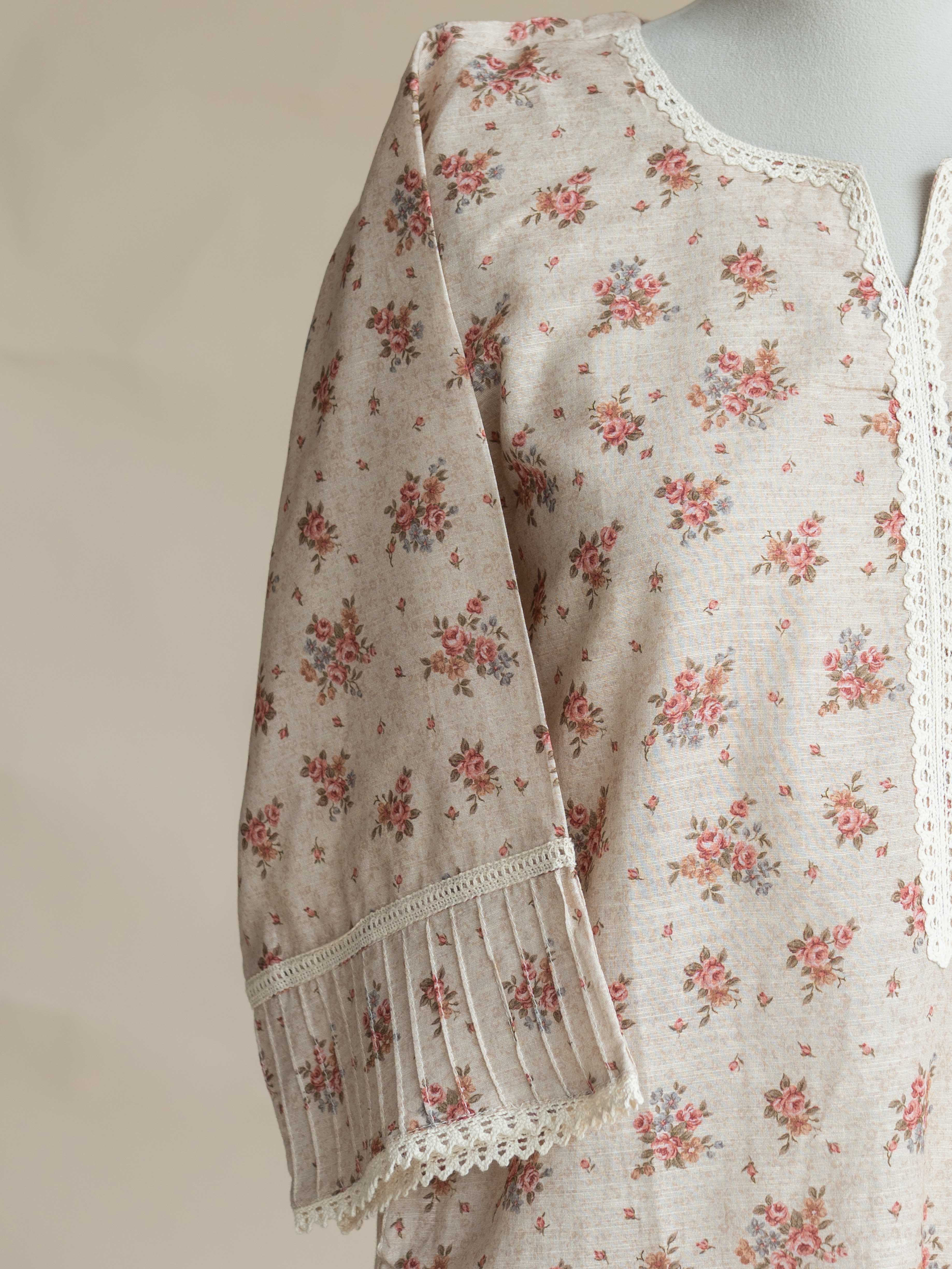 Atma Cotton Linen Digital Print Straight Kurta