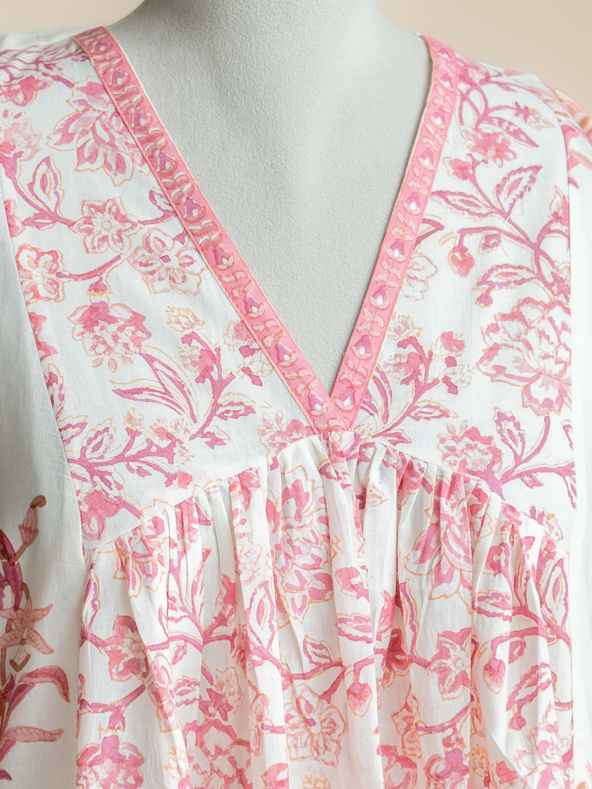 Vrishti Cotton Block Printed A Line Kurta