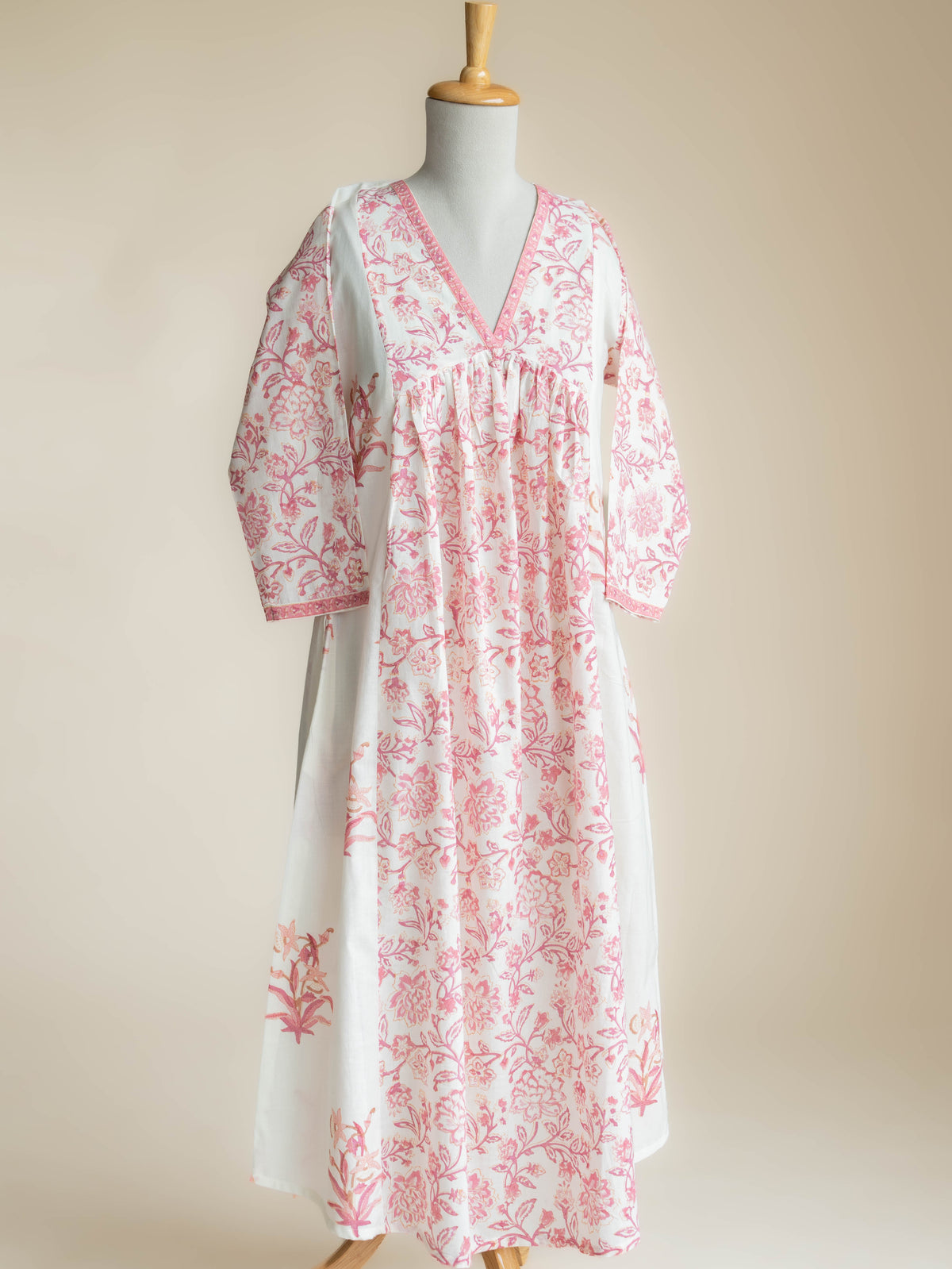 Vrishti Cotton Block Printed A Line Kurta