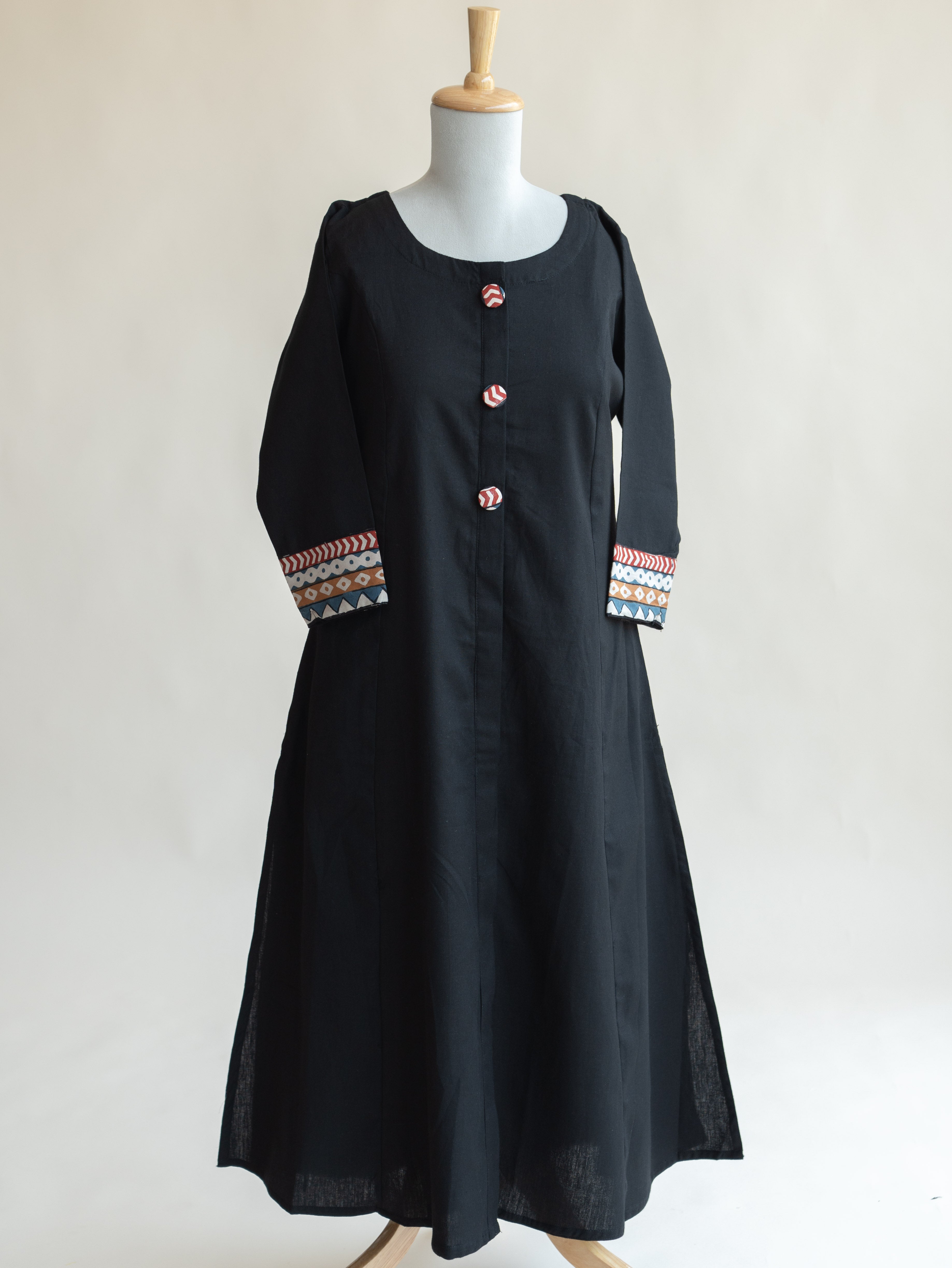 Ridah Cotton Flax Plain A-Line Kurta