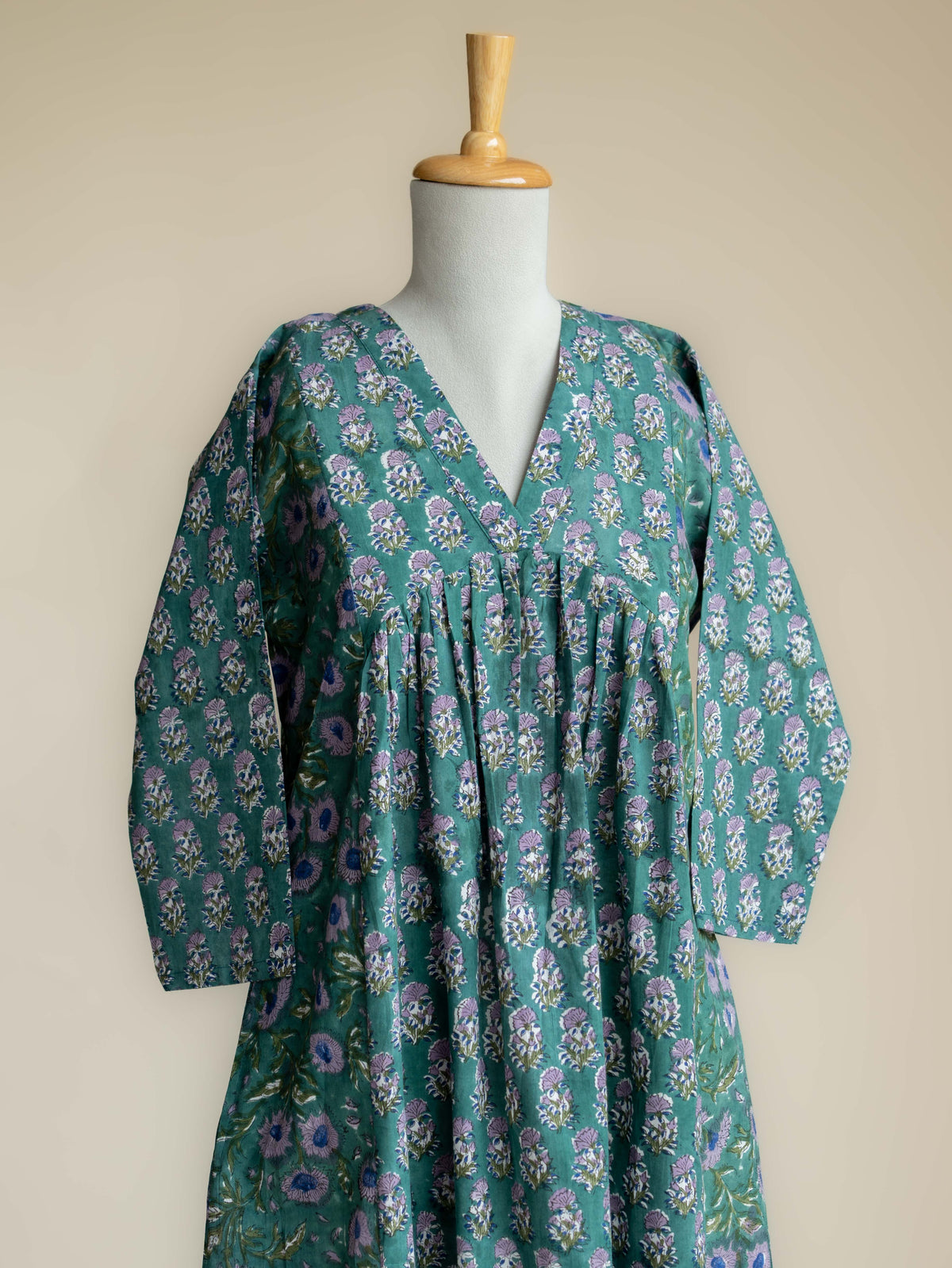Oorja Cotton Block Printed A Line Kurta