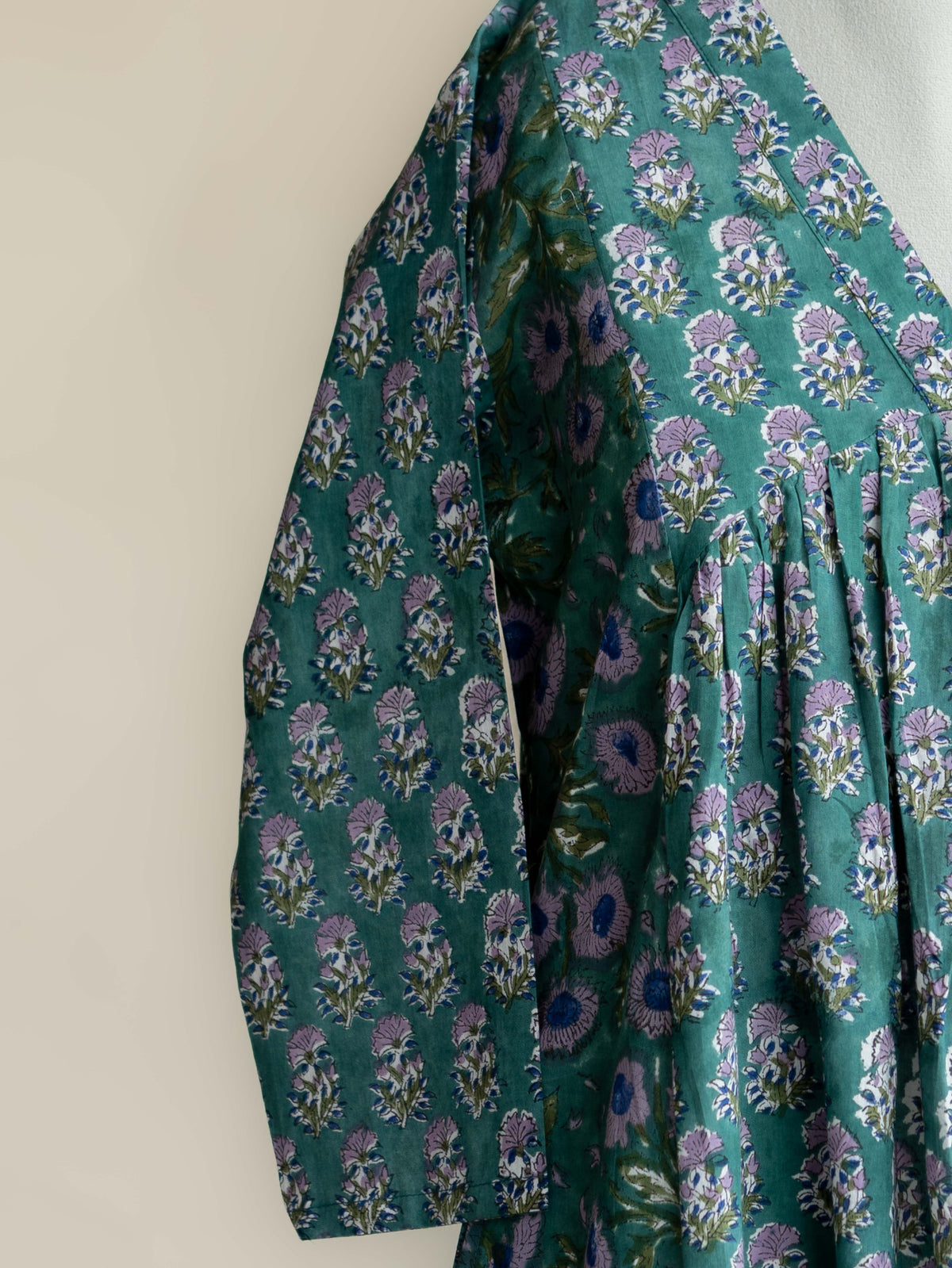Oorja Cotton Block Printed A Line Kurta