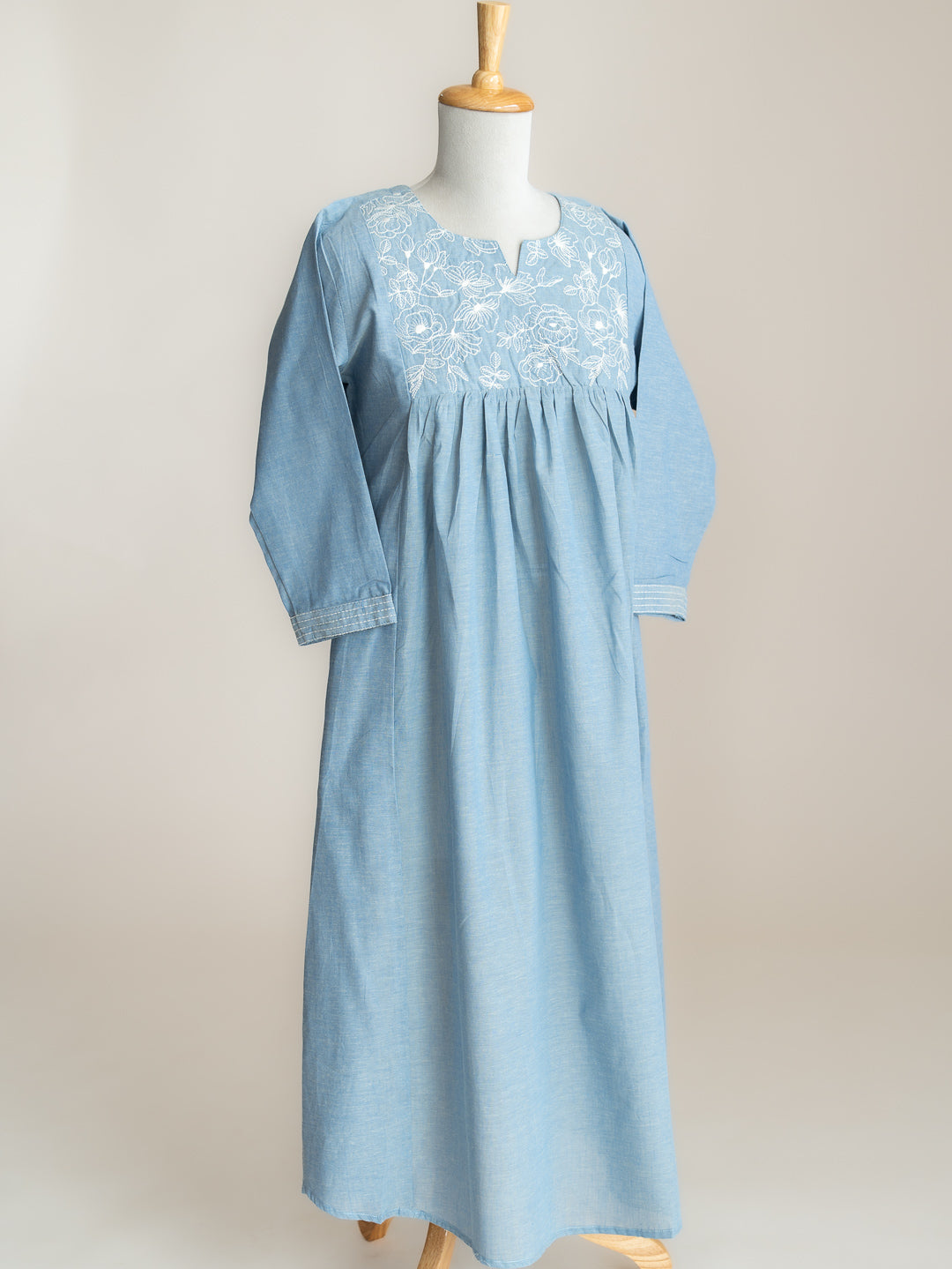 Aadhya Cotton Handloom Embroidered A-Line Kurta