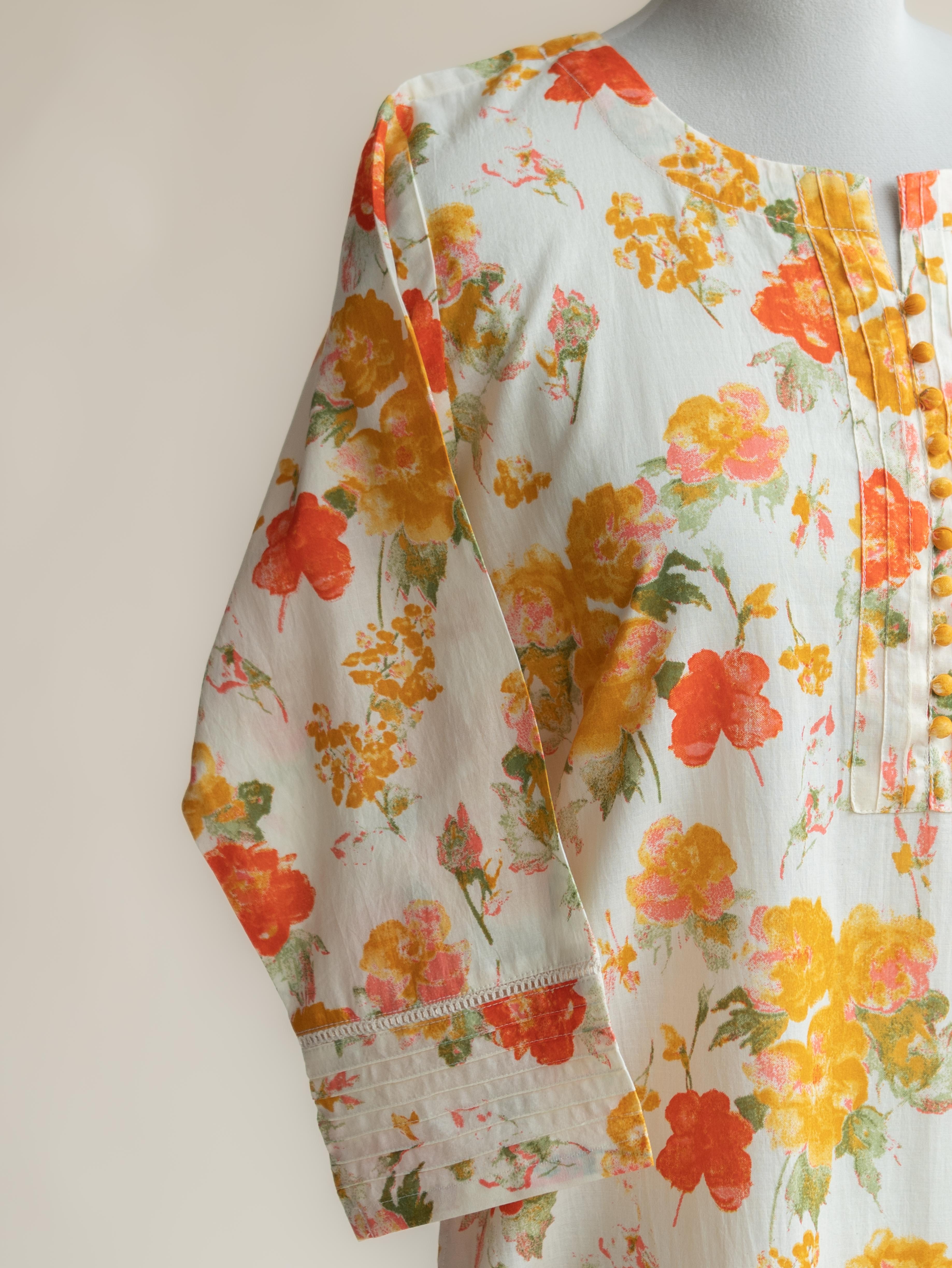 Laveena Cotton Printed Straight Kurta