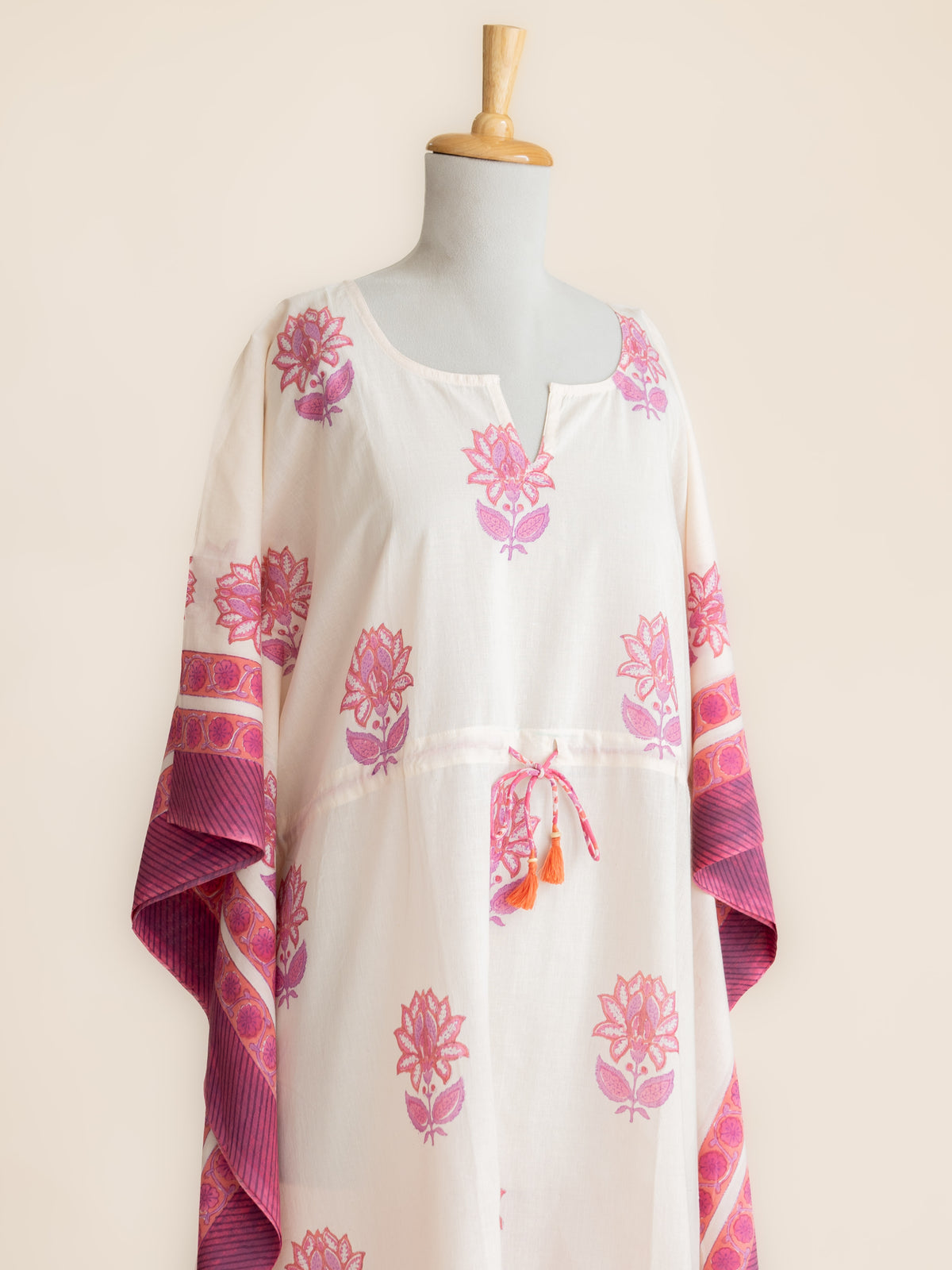 Eshra Cotton Block Printed Long Kaftan
