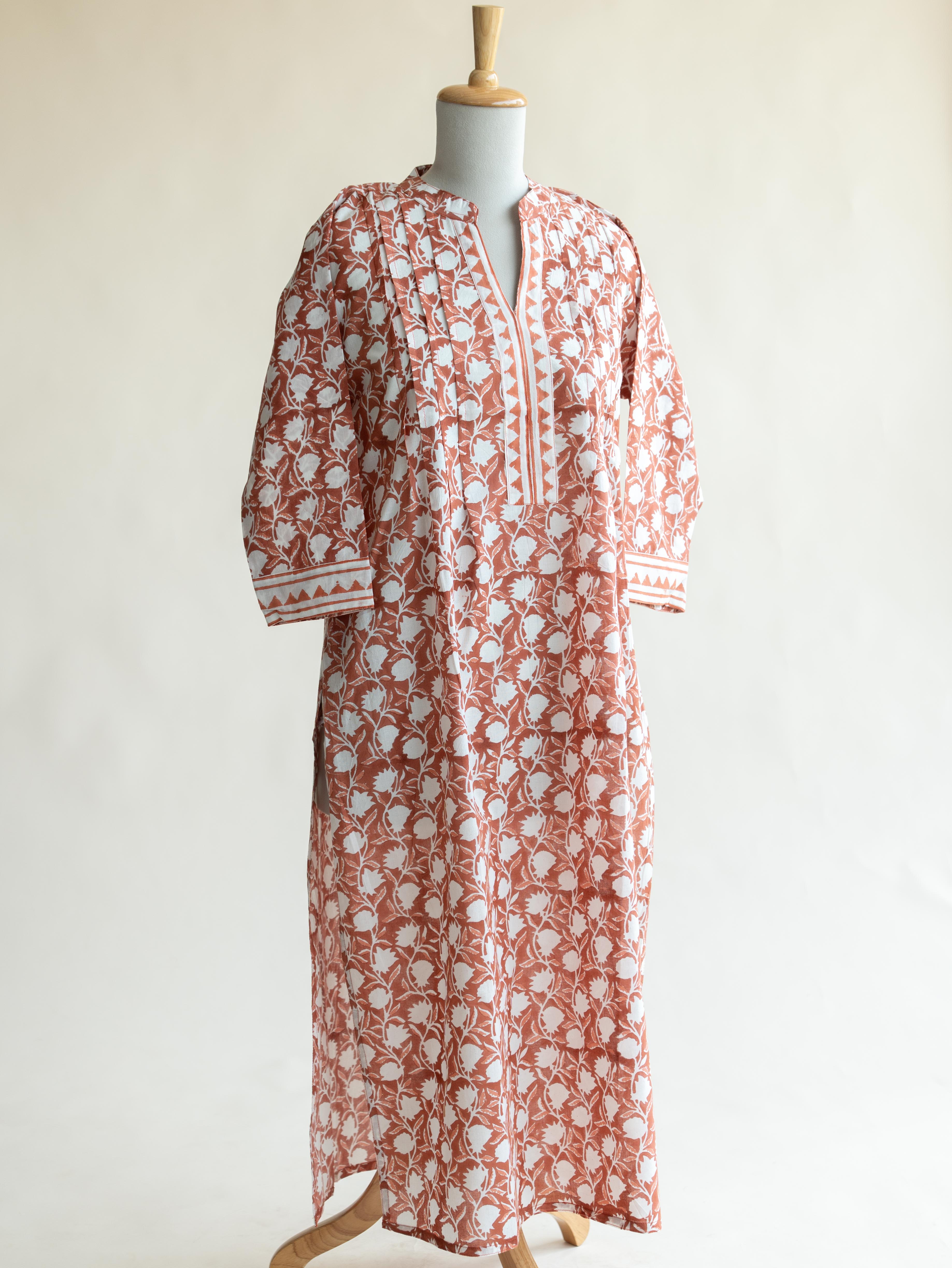 Reyha Cotton Block Printed Straight Kurta