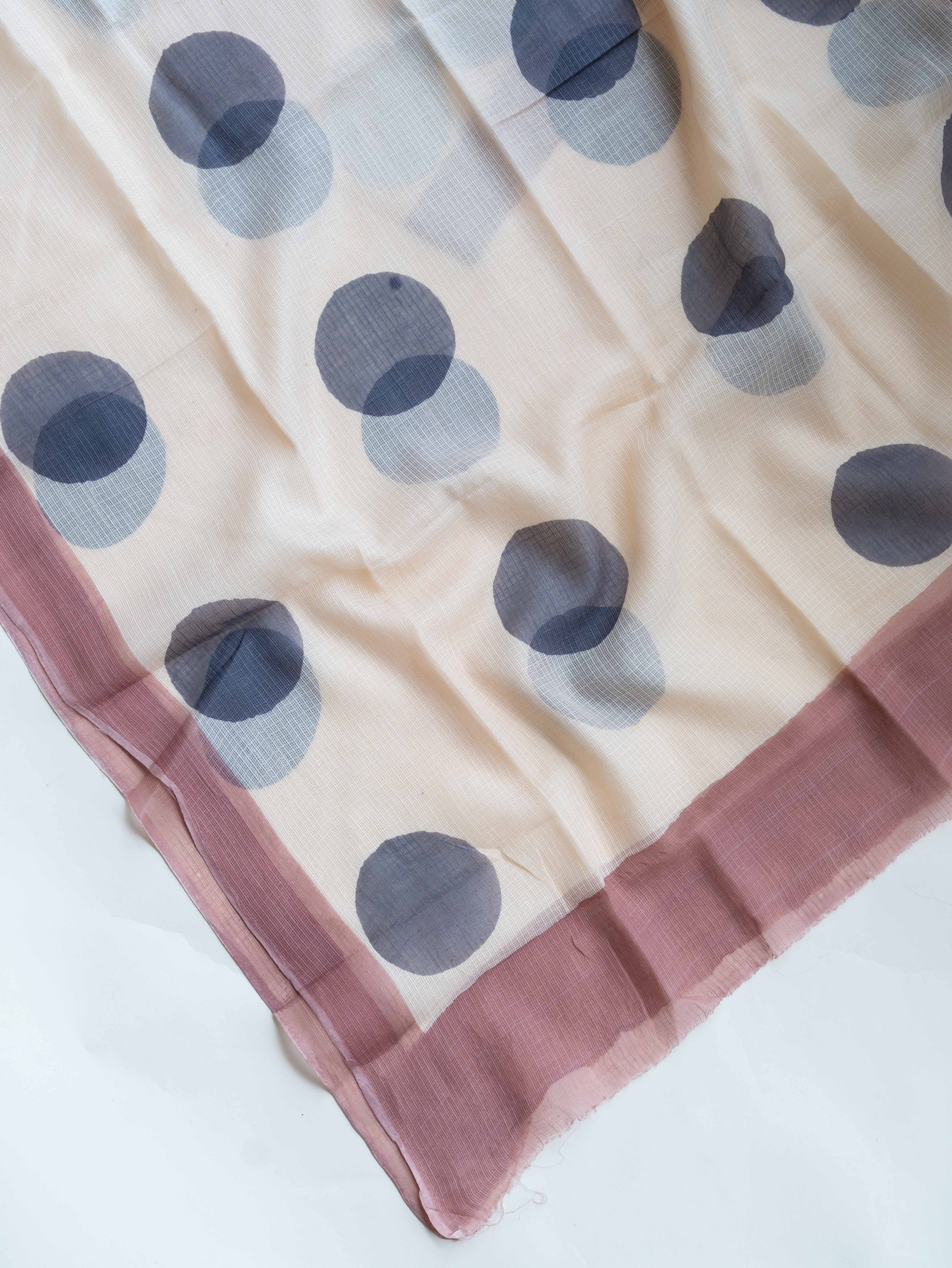 Abhaya Cotton Mulmul Block Printed Unstitched Suit - 3 Piece