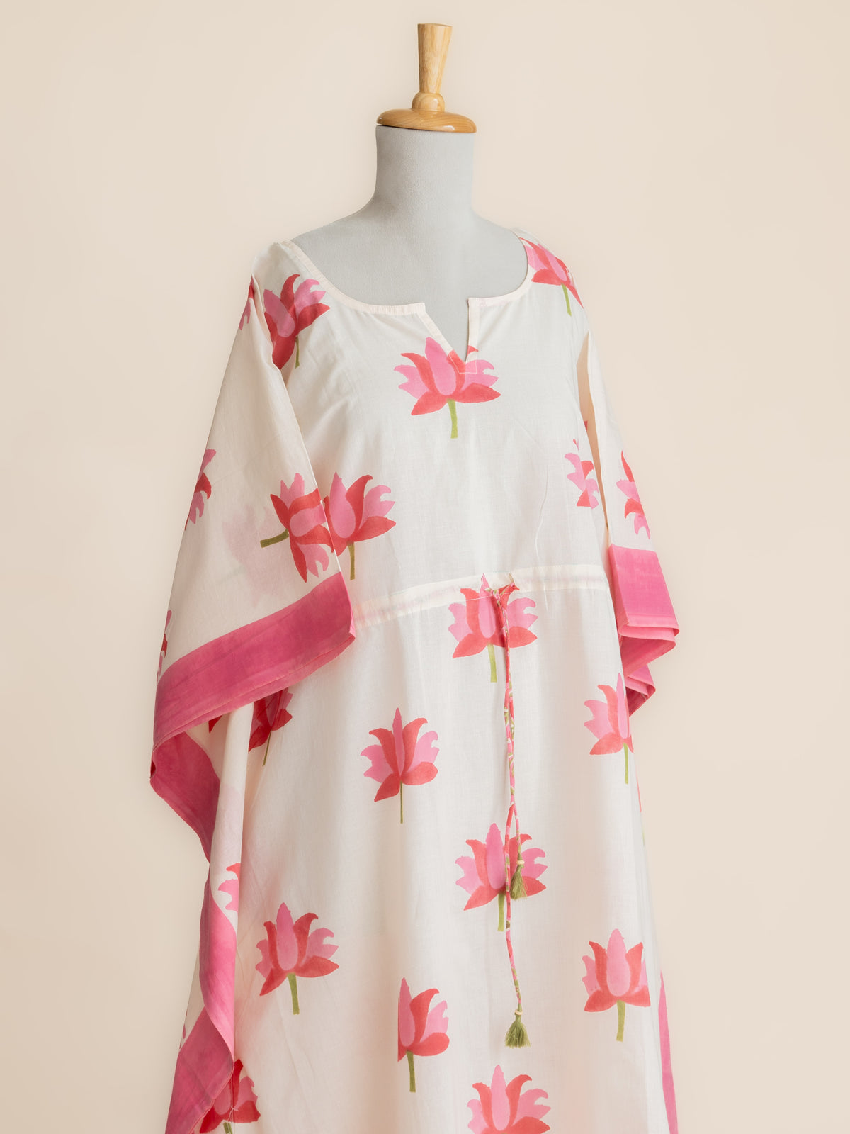 Inaya Cotton Block Printed Long Kaftan